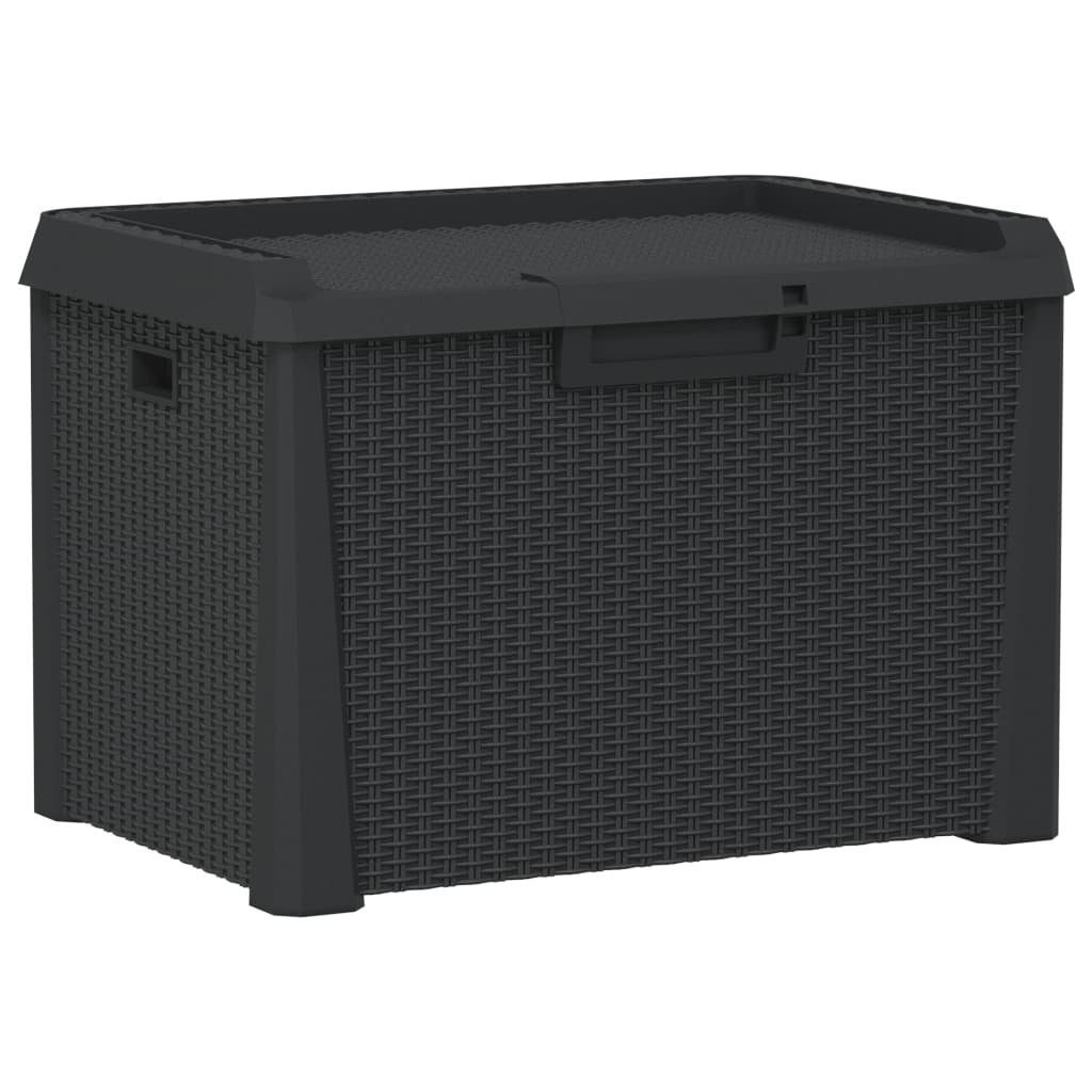 vidaXL Auflagenbox NA Gartentruhe Kissentruhe Auflagenbox Anthrazit 125 L Kunststoff Poly