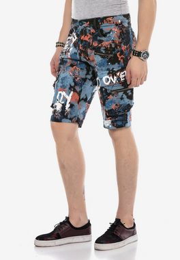 Cipo & Baxx Shorts mit angesagtem Denim-Coating