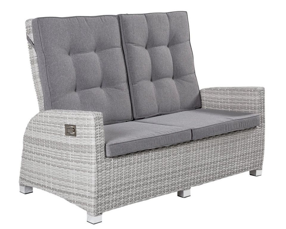 LC Garden Loungesofa LC Garden »Parma« Living 2er Sofa Zweisitzer weiß-grau