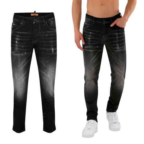 Myproblems Bequeme Jeans Myproblems Jeans Schwarz Herren Regular Fit Designer Hose Neu