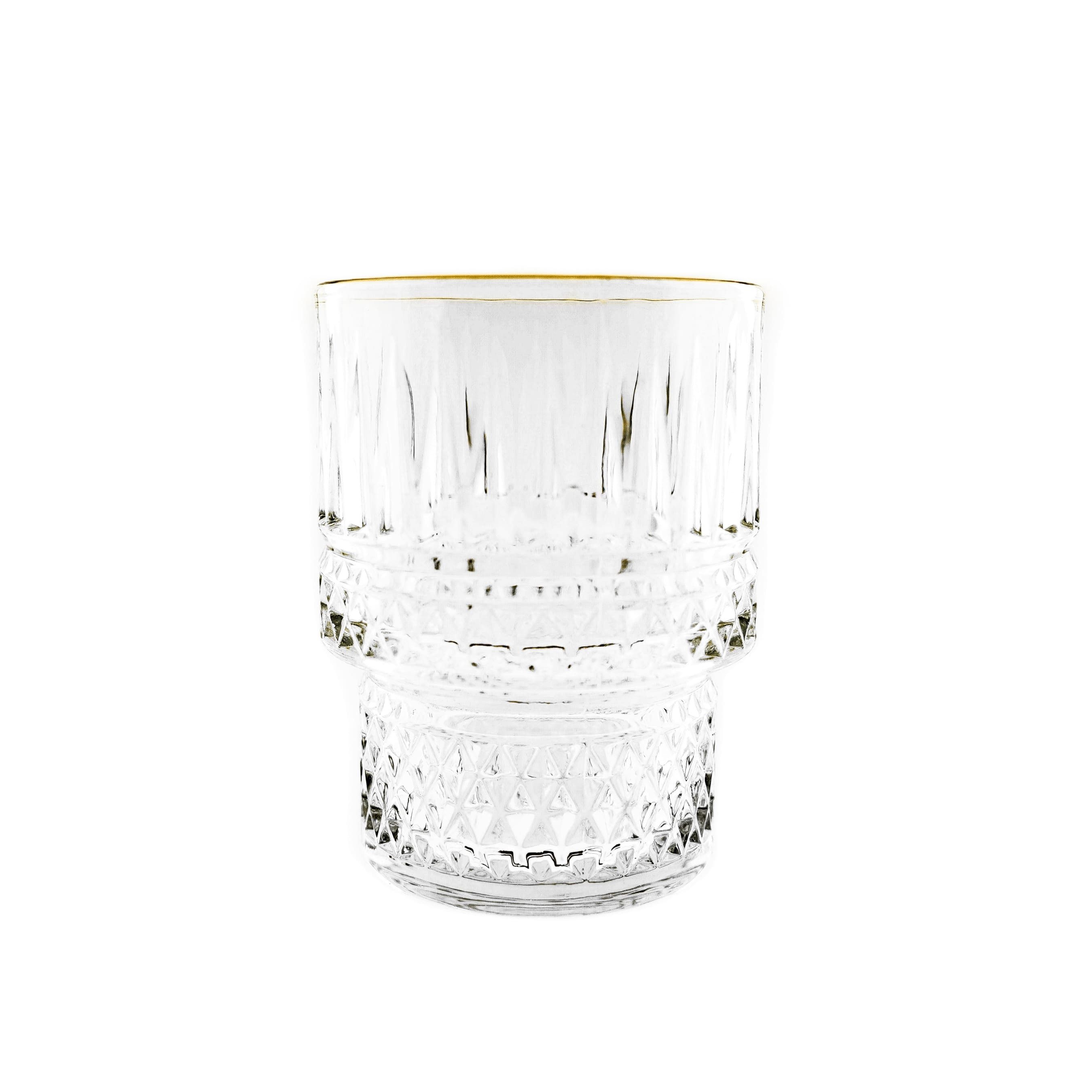Sunay Gläser-Set 6-teilig mit Goldumrandung & Rifflemuster 175ml transparent, 6-tlg. – Bild 2 von 5