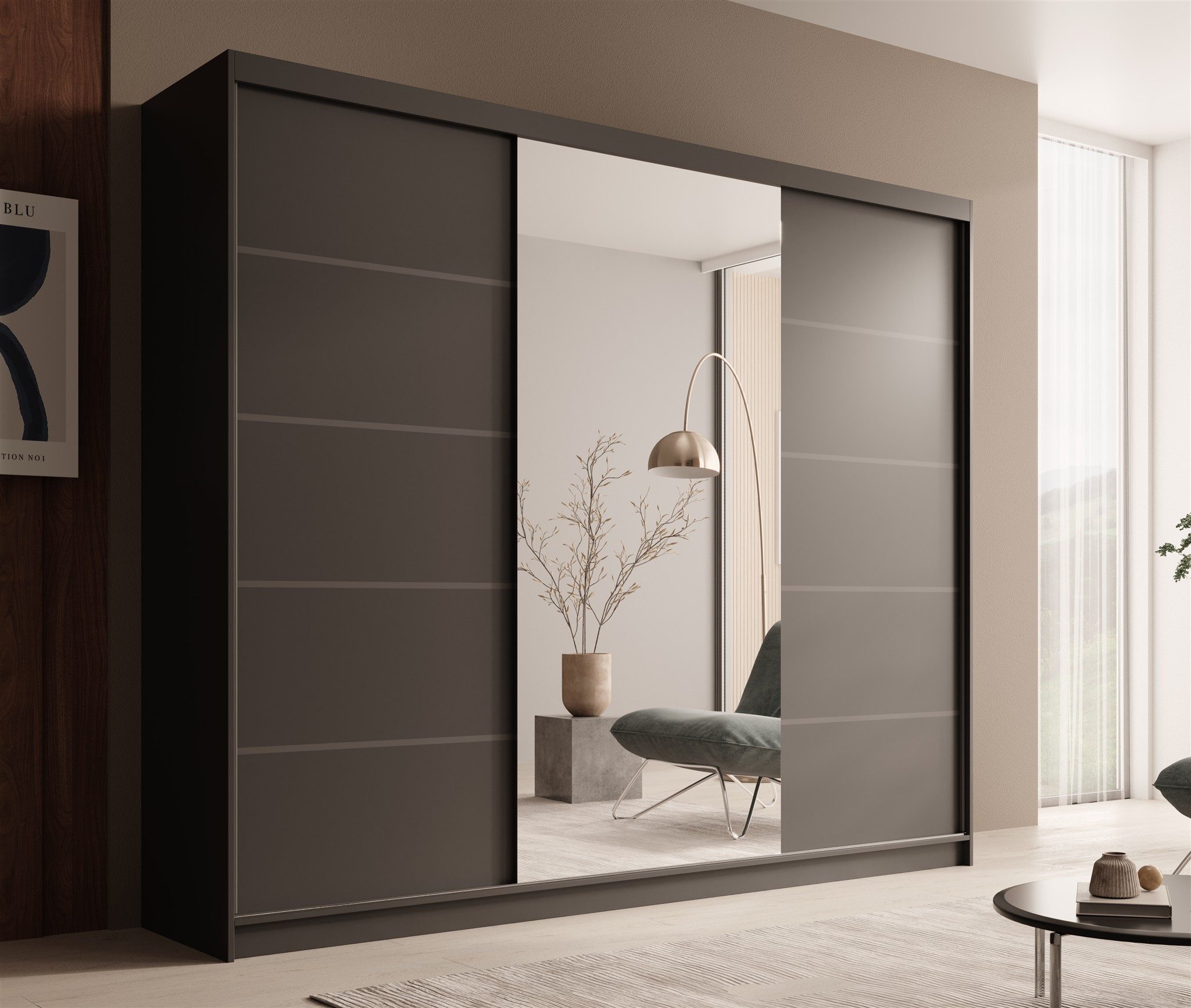 Fun Möbel Schiebetürenschrank Schrank OSLO 250 x 215 x 58 cm