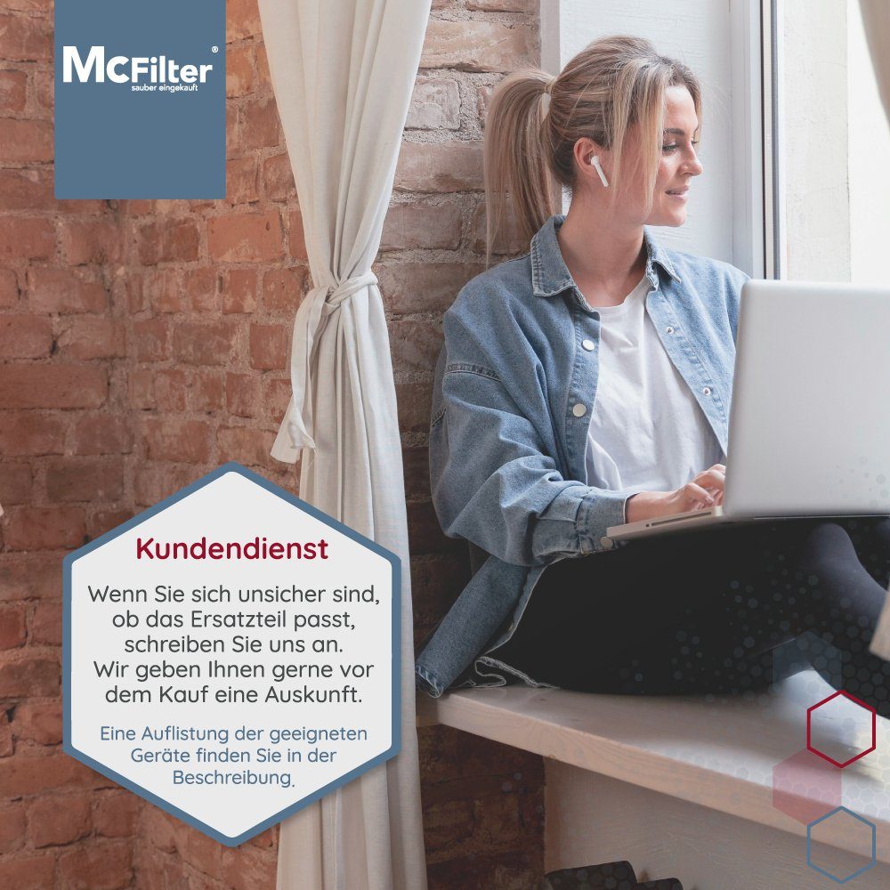 McFilter Staubsaugerdüsen-Set Universal 6-teilig, Zubehör für alle Staubsauger mit 32/35mm Anschlussdurchmesser, (6-tlg), enthält 1x Polsterdüse, 1x Fugendüse, 1x Möbelpinsel, inkl. Adapter