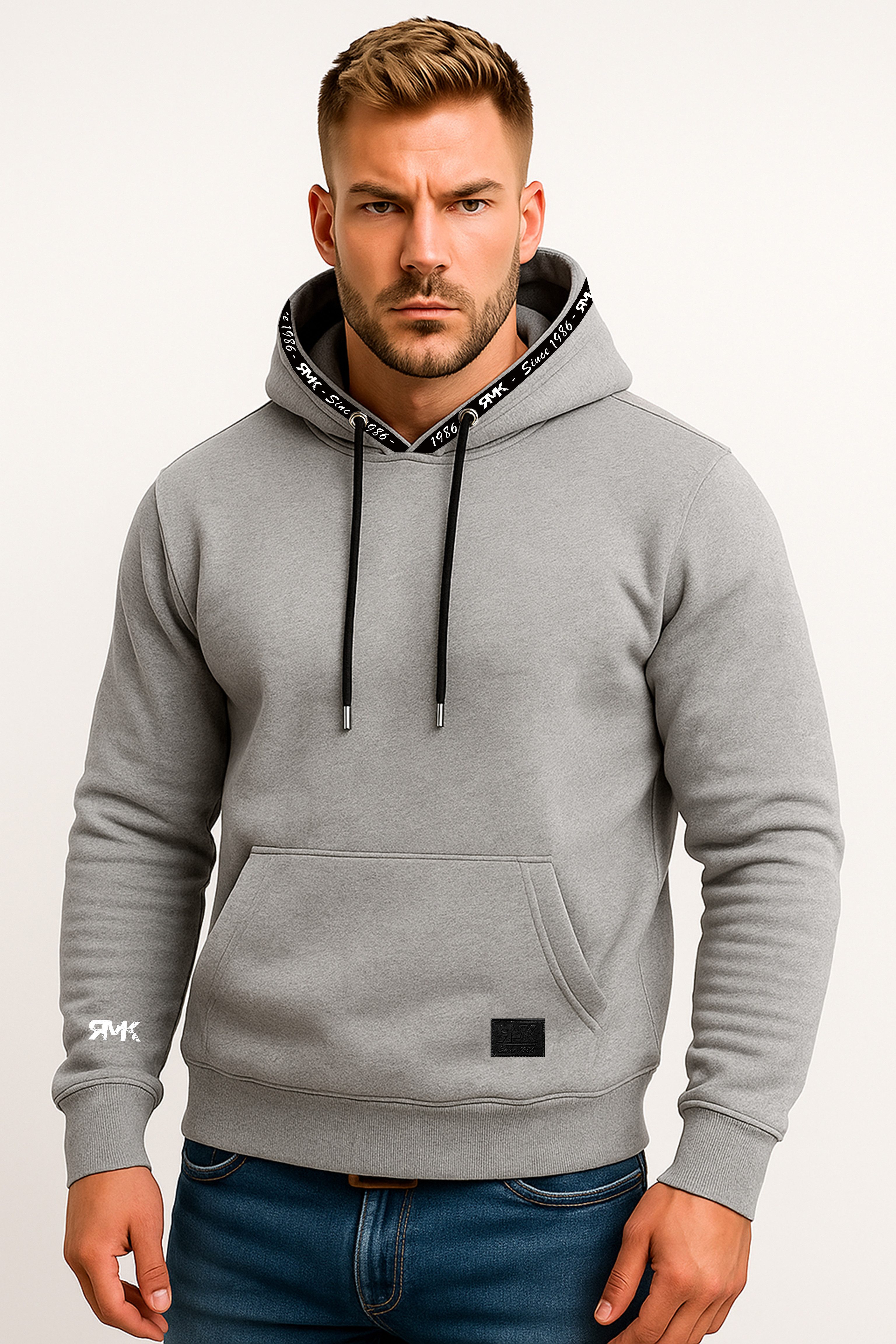 RMK Kapuzenpullover Invierno Basic Herren Winter Pullover Sweatjacke College Hoodie