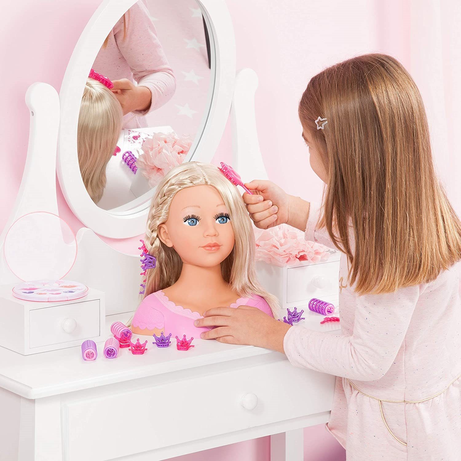 Bayer Frisier- & Schminkkopf Charlene Super Model, mit Kosmetik – Bild 5 von 5