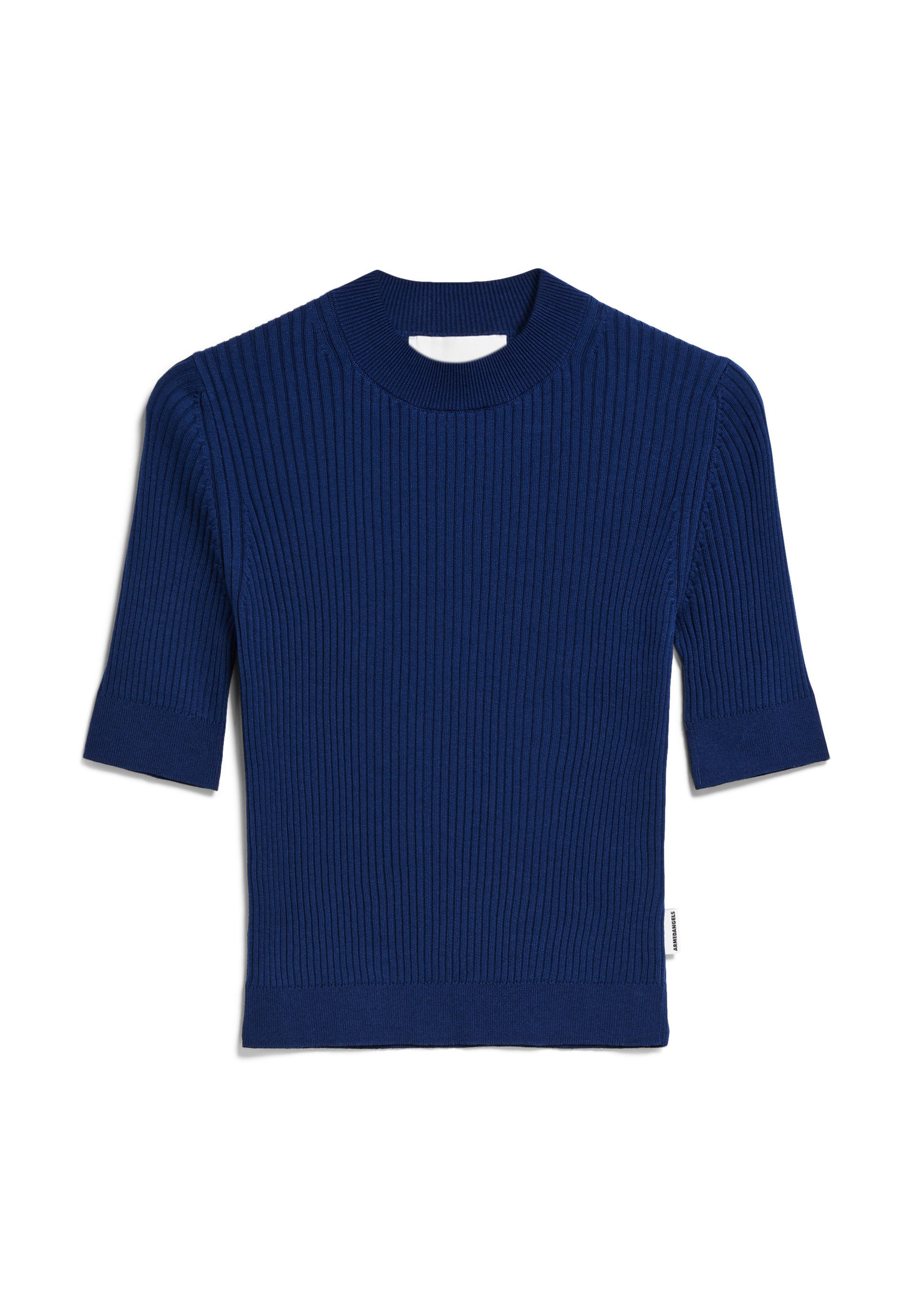 Armedangels T-Shirt SILJIAA Strickshirt Slim Fit aus Bio-Baumwoll Mix Rundhalsausschnitt