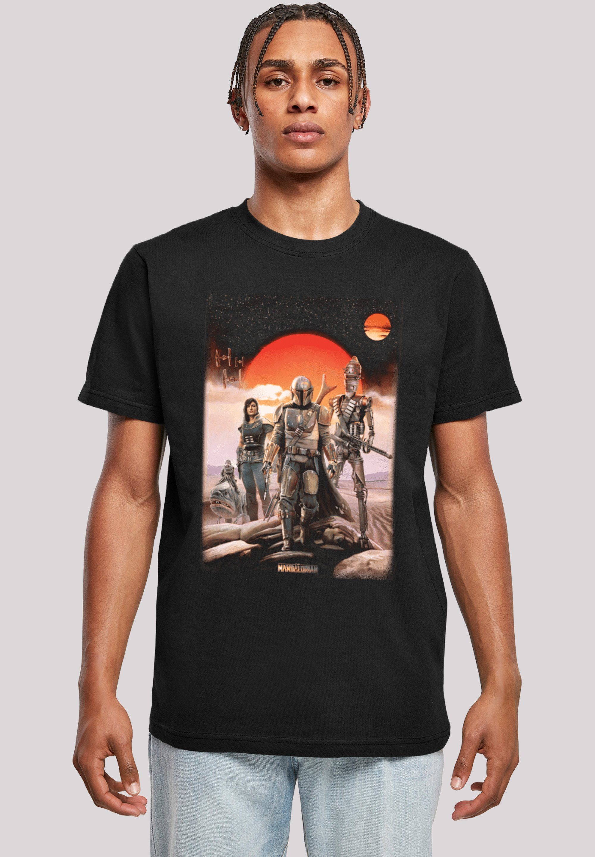 F4NT4STIC T-Shirt Star Wars The Mandalorian Warriors Herren,Premium Merch,Regular-Fit,Basic,Bedruckt