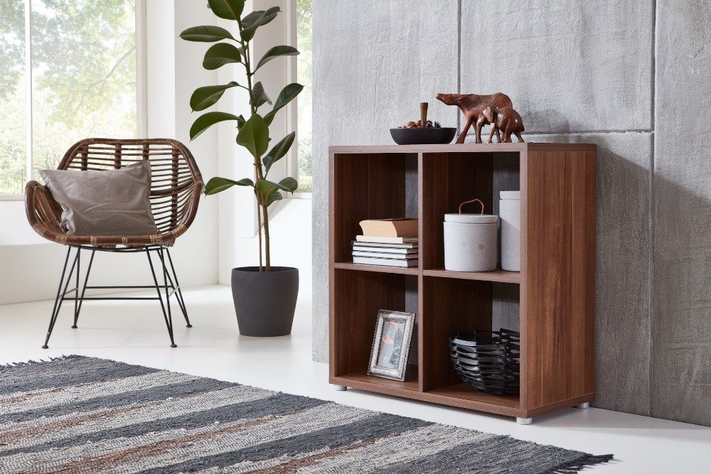 moebel-dich-auf Standregal QUADRO, in verschiedenen Farben, mit 4 Fächern günstig online kaufen