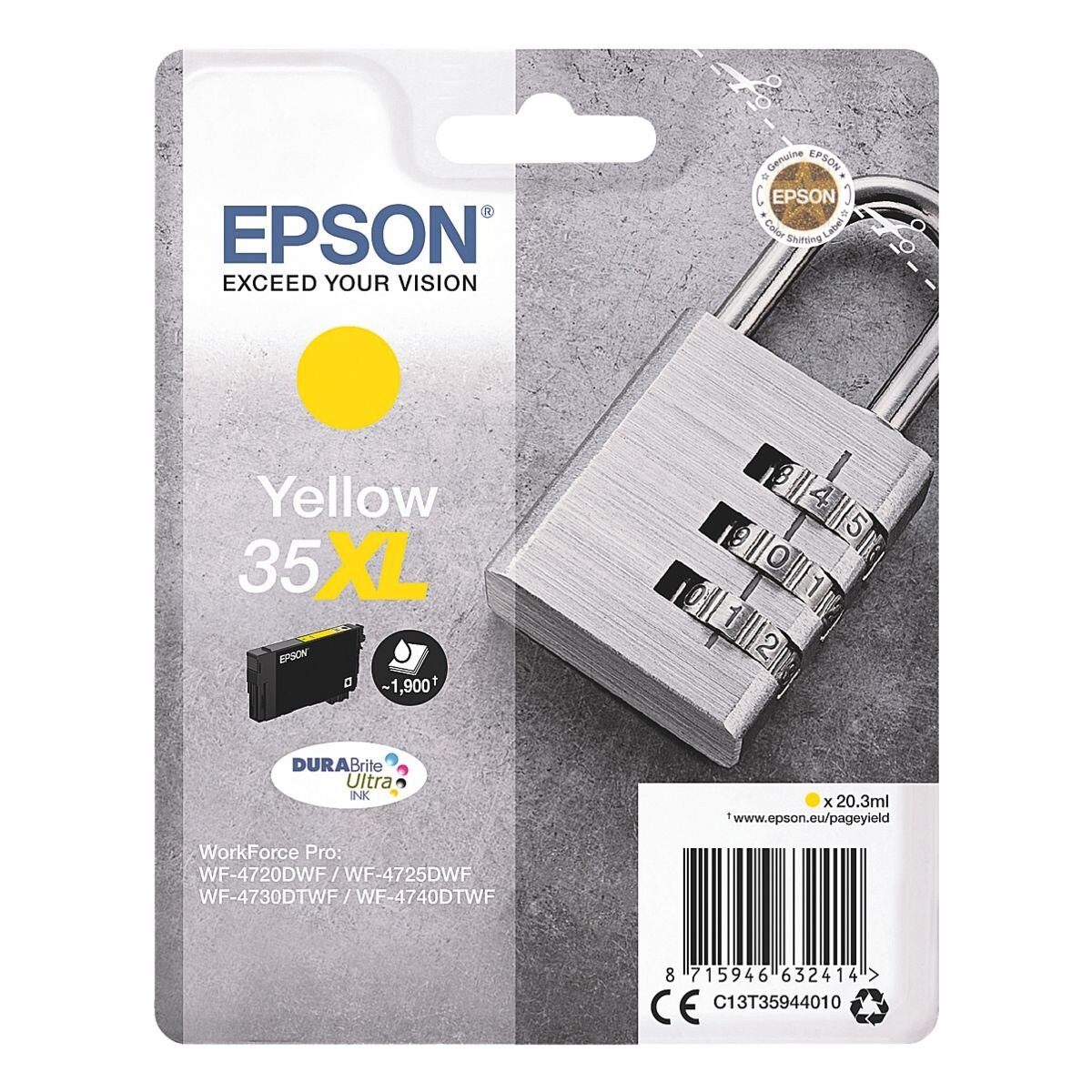 Epson 35XL Tintenpatrone (Original Druckerpatrone, gelb) | Tintenpatronen