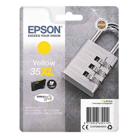 Epson 35XL Tintenpatrone (Original Druckerpatrone, gelb)