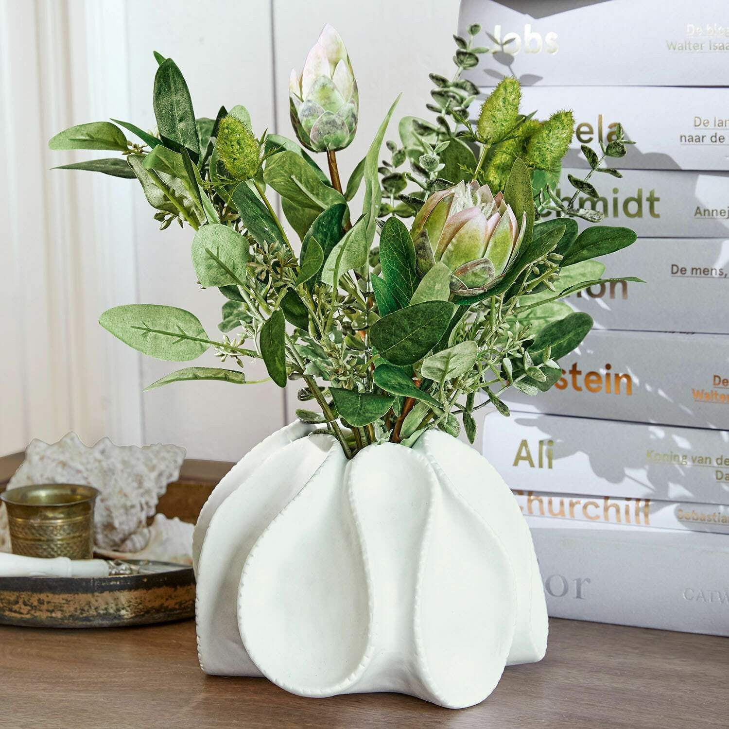 Mirabeau Tischvase Deko-Vase Dollon antikweiß