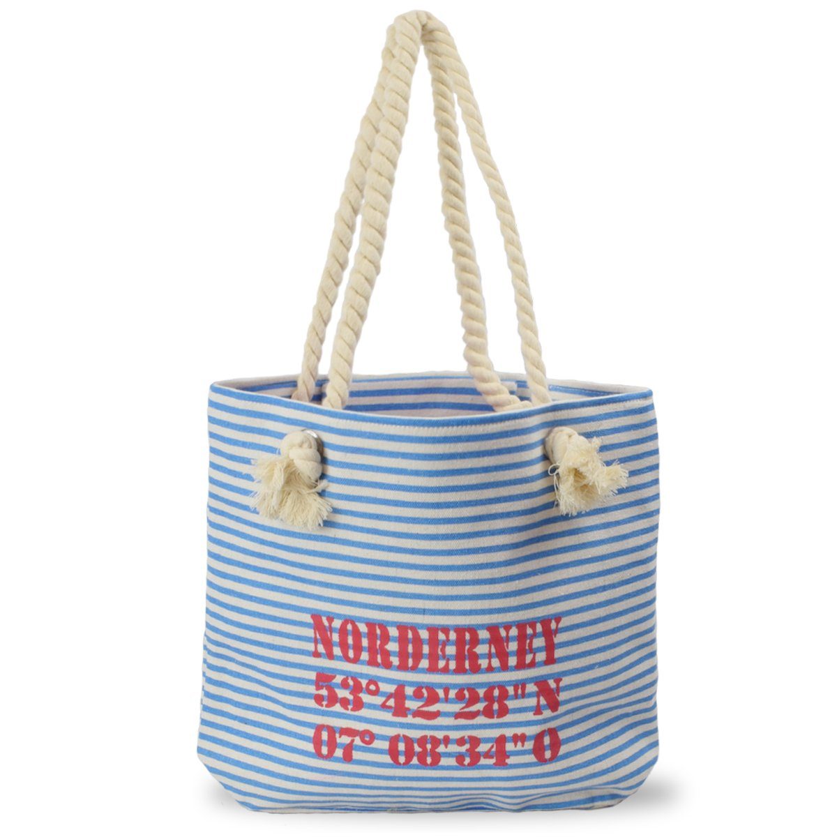 Sonia Originelli Umhängetasche City Shopper "Norderney" maritim gestreift Koordinaten Canvas, kleine Innentasche mit Reißverschluss