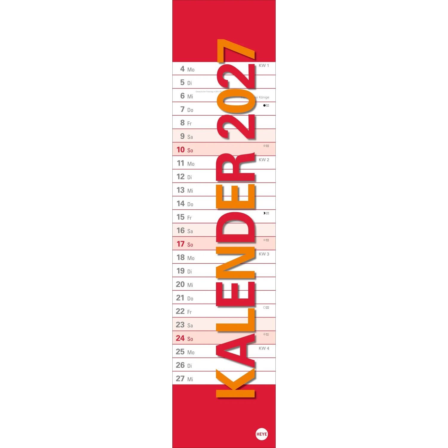 HEYE Wandkalender Langplaner XL 2027