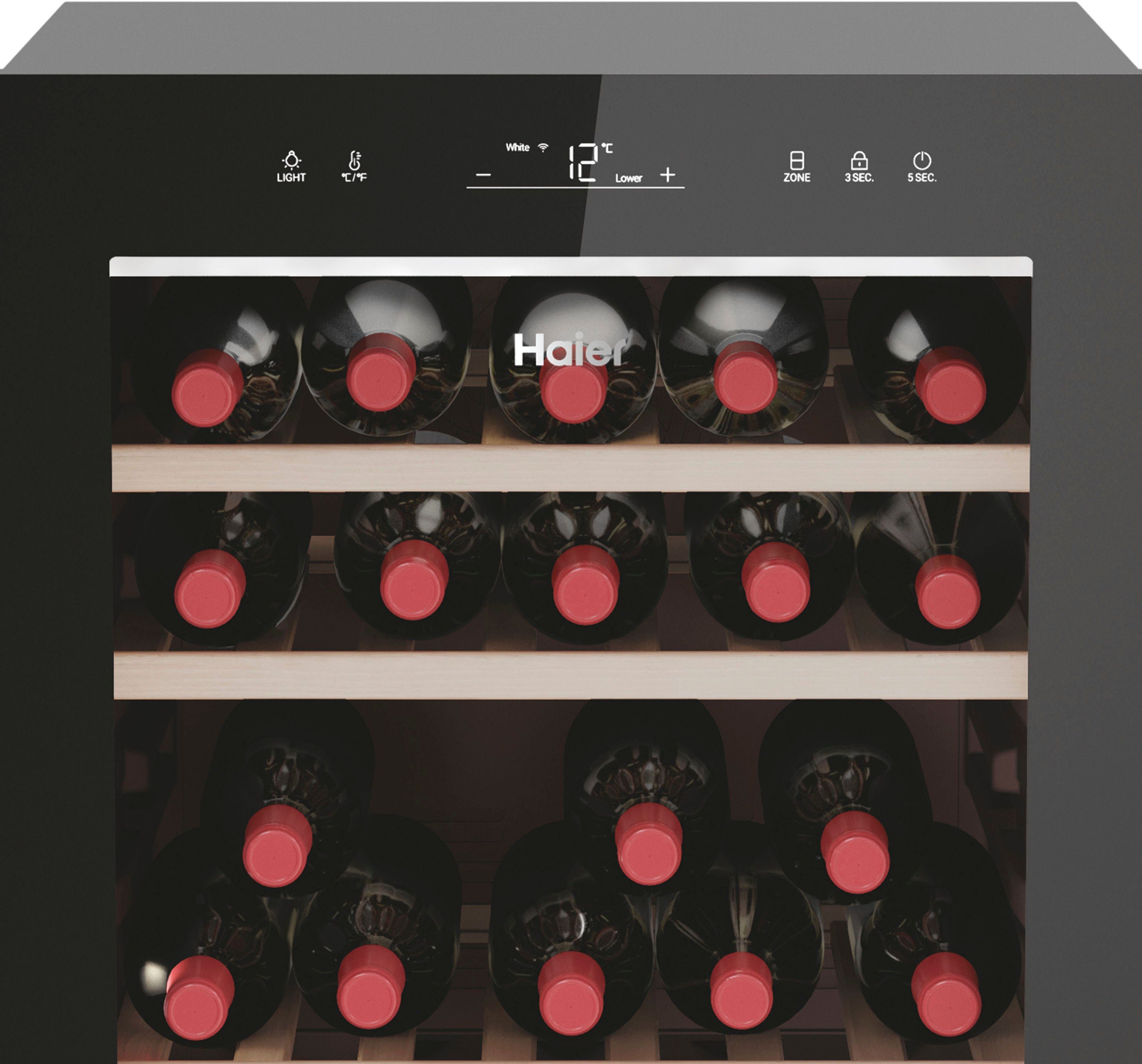 Haier Weinkühlschrank HWS77GDAU1, für á Standardflaschen 77 0,75l