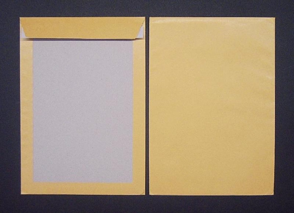 Blanke Briefhüllen Versandtasche Versandtaschen B4 120g/qm HK Papprückwand VE=125 Stück braun.