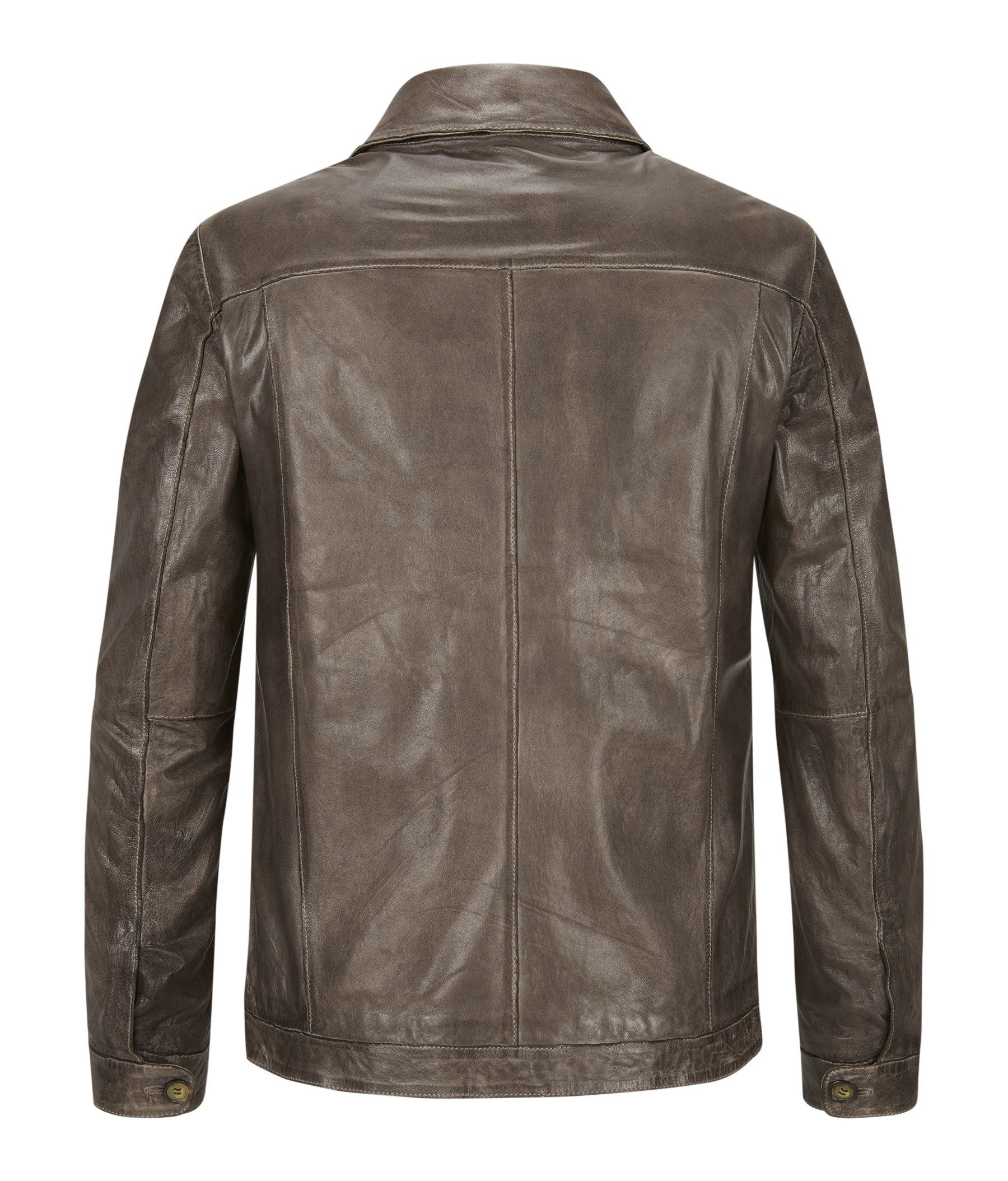 Milestone Lederjacke MSFerry aus handgewachstem Lammleder mit Knopfleiste
