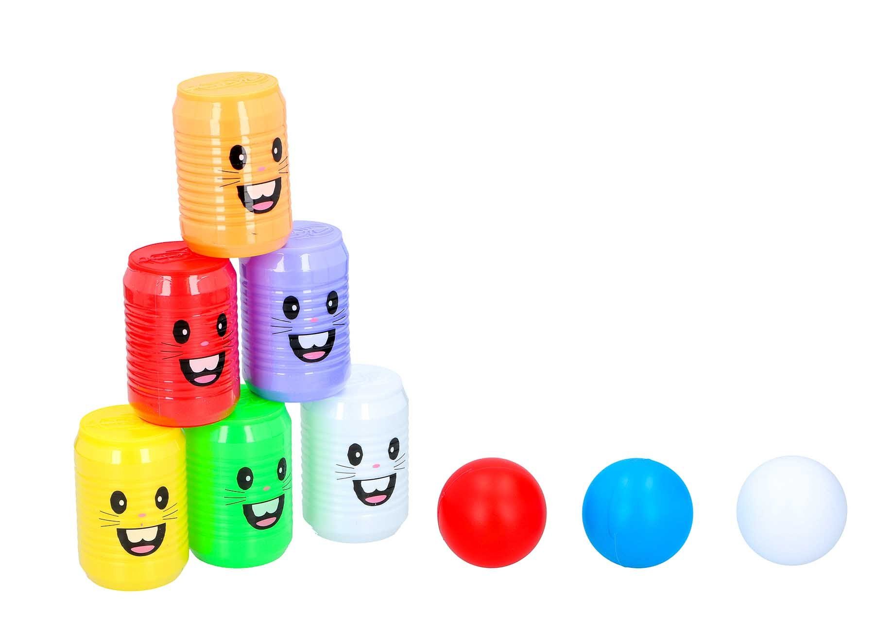 Eddy Toys Spiel Dosenwerfen, Wurfspiel, Dosen-Wurfspiel