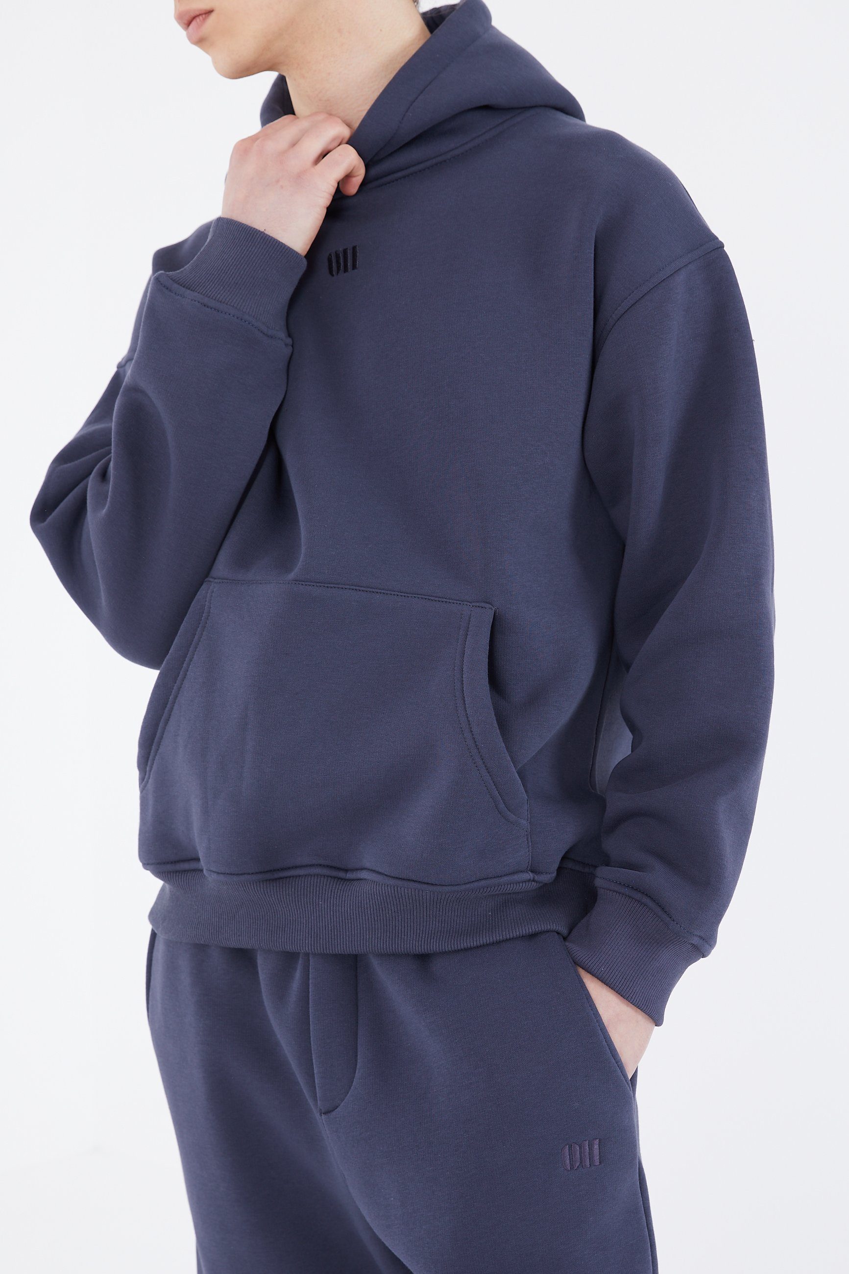 OSSY HOMER Hoodie Oversize Hoodie einfarbig Basic Baumwolle Kapuzenpullover 320gsm