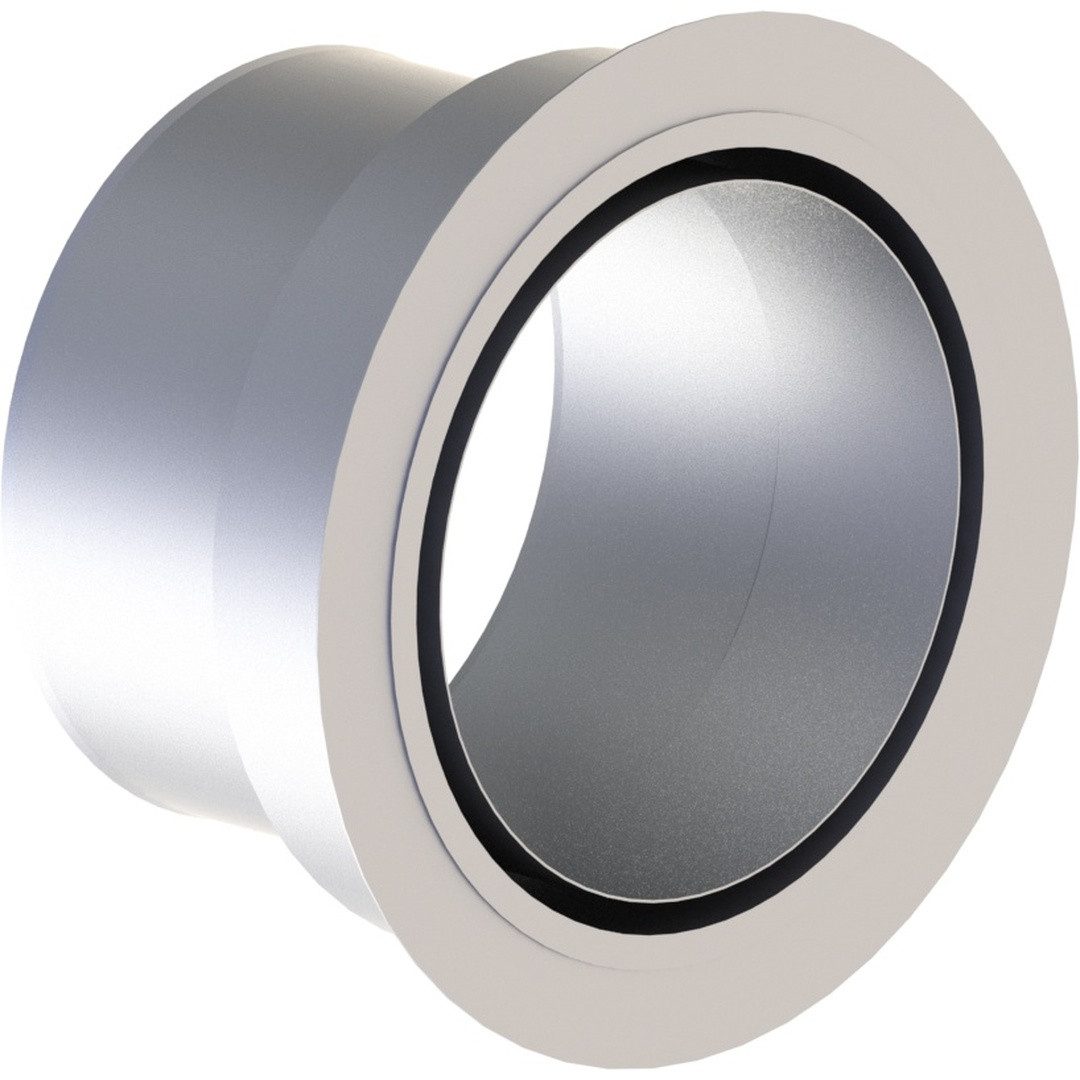 Jeremias Schornstein DW-FU Ø 100 auf 80 mm Anschlussstutzen mit integriertem Wandfutter, Ø 100 mm