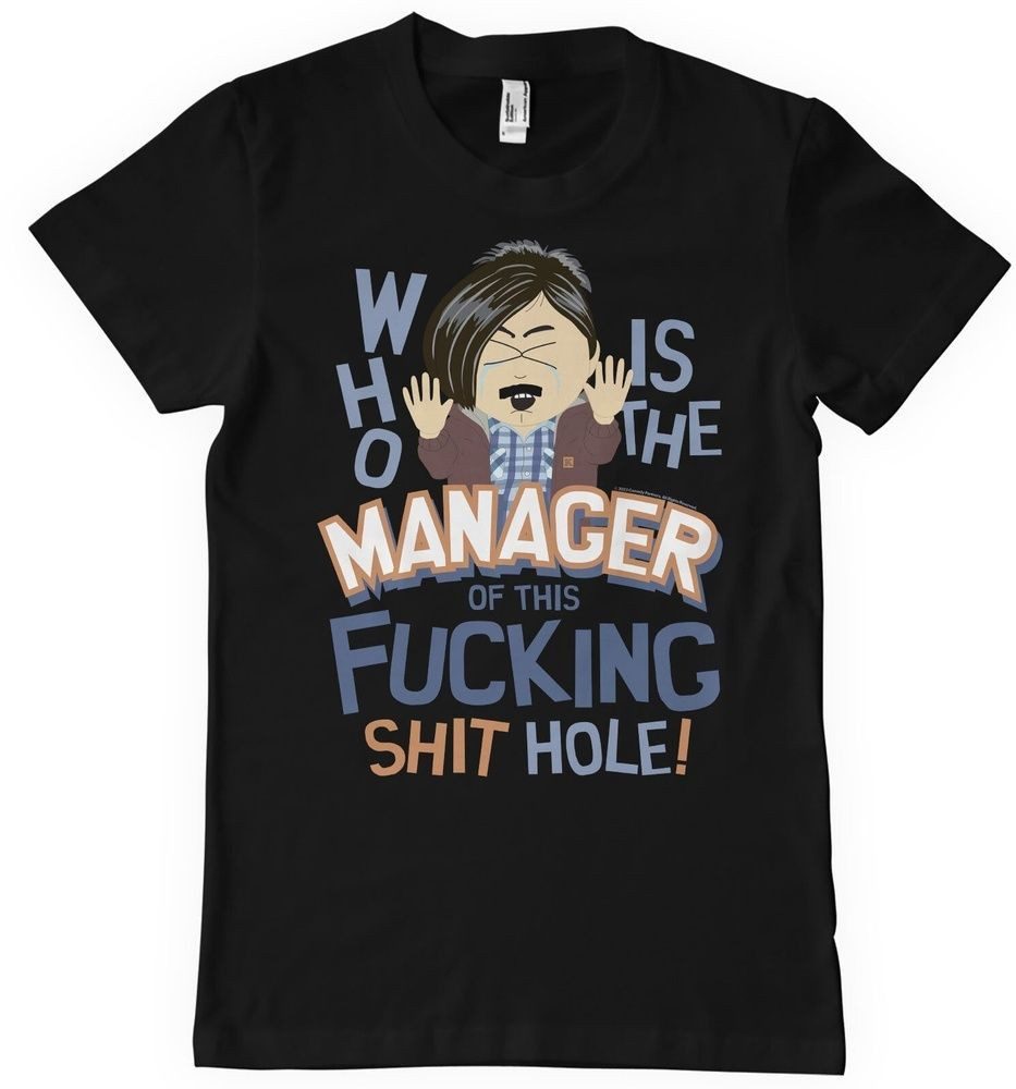 South Park T-Shirt Who Is The Manager Of This Shit Hole Big Tall T-Shirt
