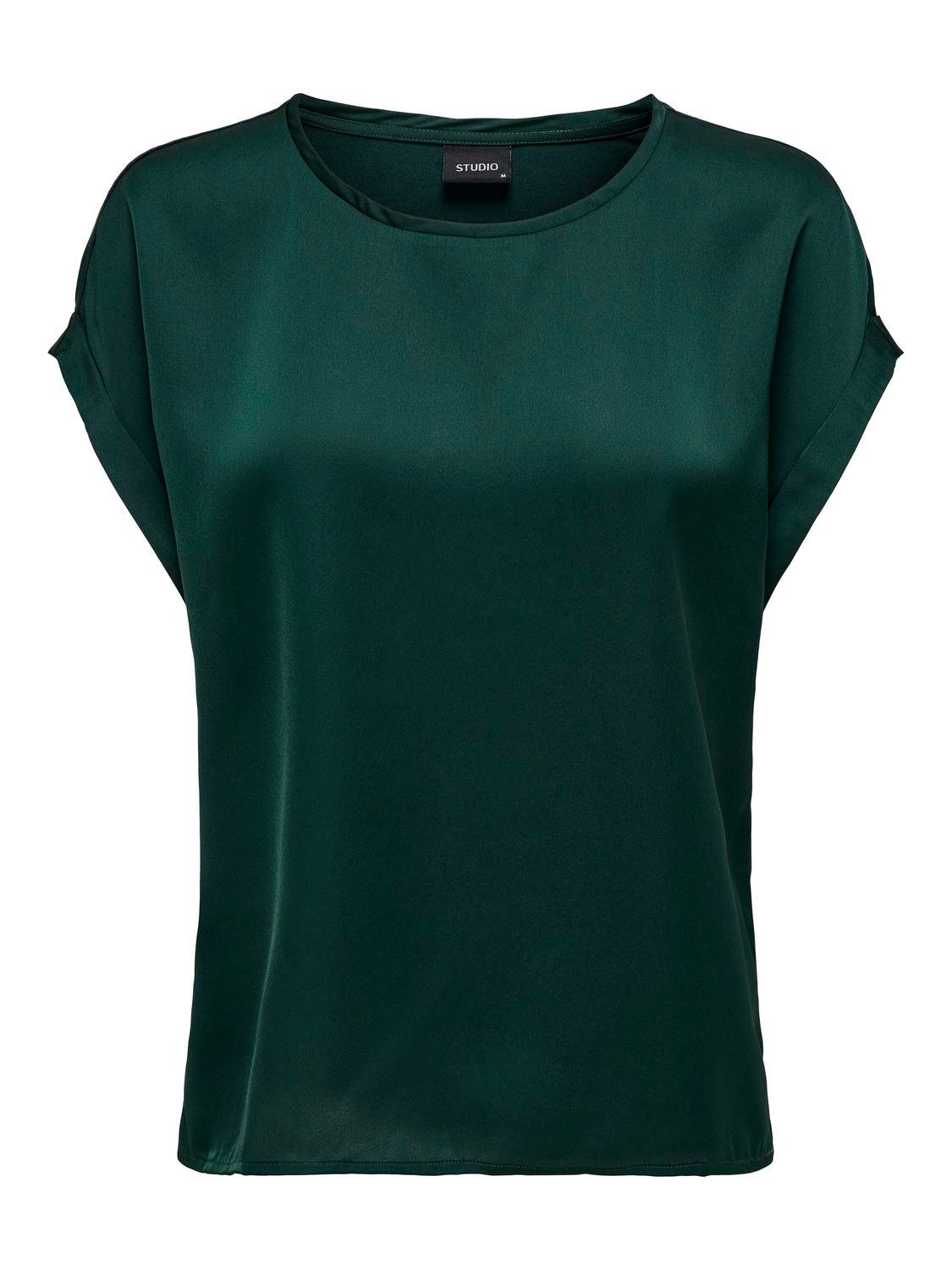 Kurzarmshirt ONLLIEKE S/S SATIN MIX TOP WVN NOOS