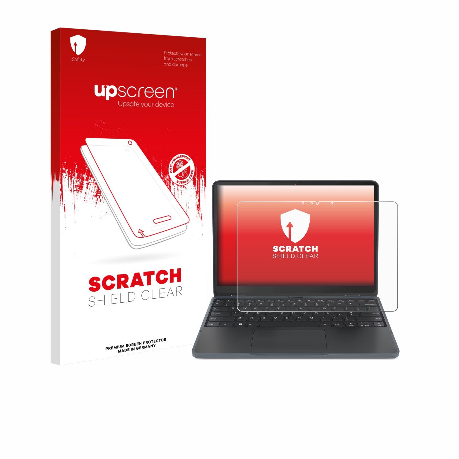 upscreen Displayschutzfolie Schutzfolie für Lenovo 500w Yoga Gen 4, Displayschutz Schutz Folie Klar Transparent