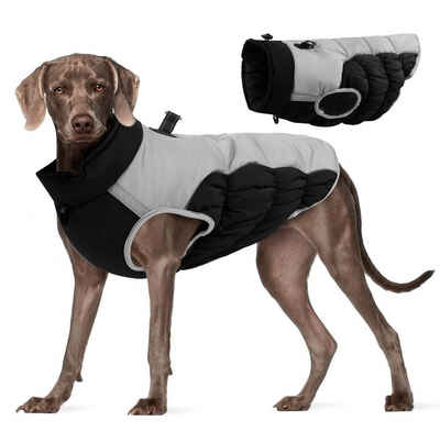 FIDDY Hundekostüm Wintermäntel für große Hunde, wasserdichte Haustierjacken, Reflektierende Hunde-Schneejacke mit Löchern