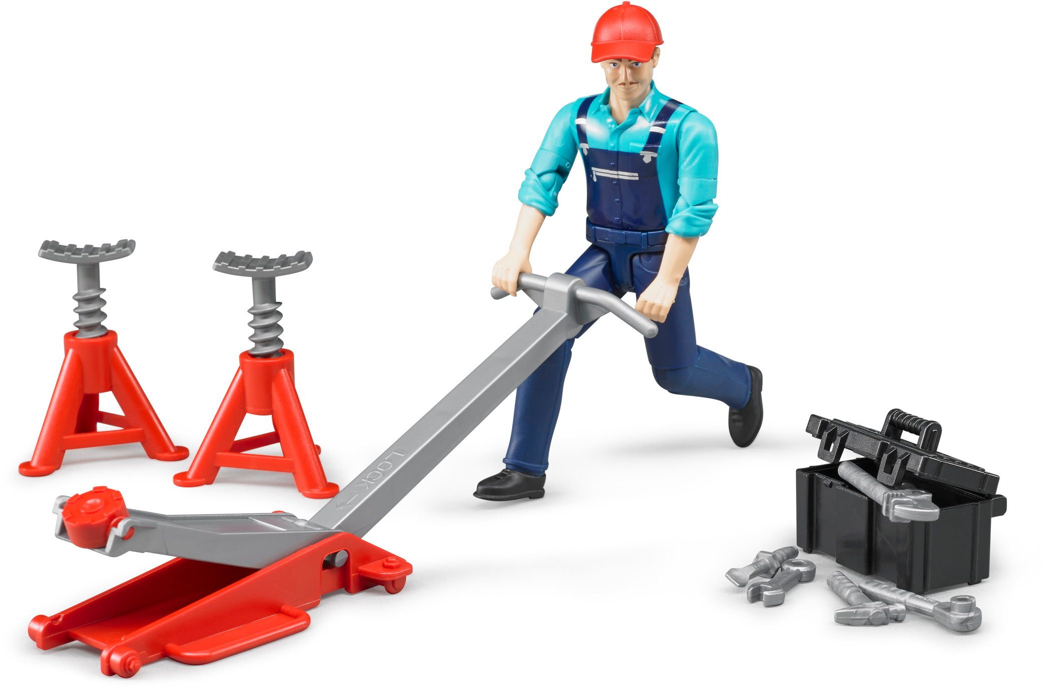 Bruder® Spielfigur Spielfiguren Set bworld Nutzfahrzeuge bworld Werkstatt 6 günstig online kaufen