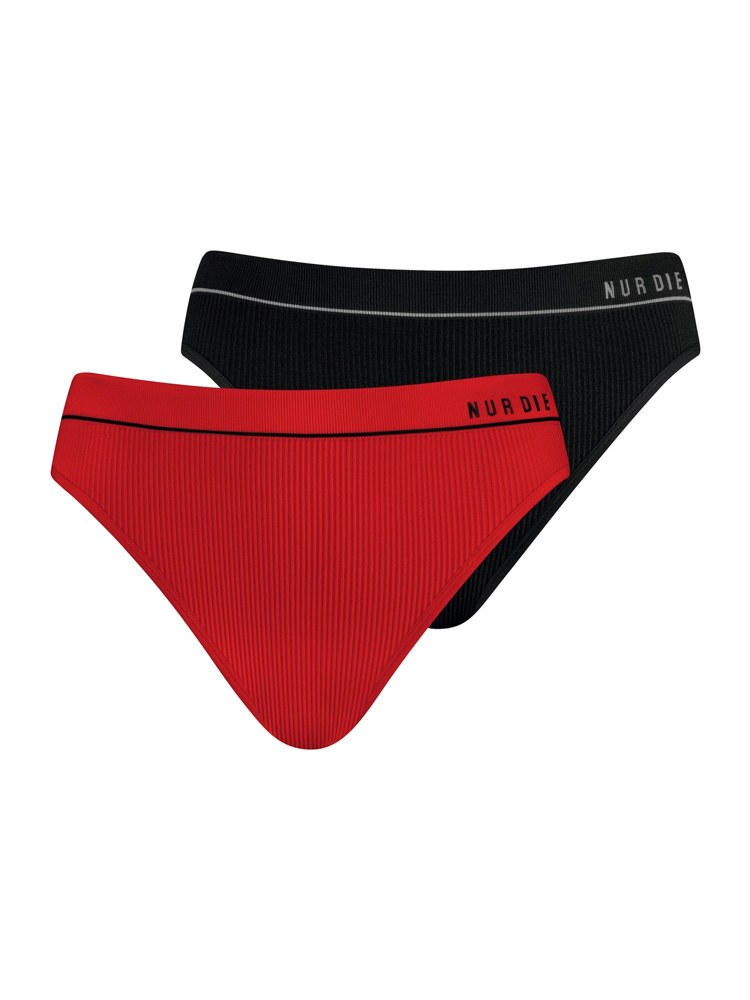 Nur Die Slip Retro (2-St) rot/schwarz