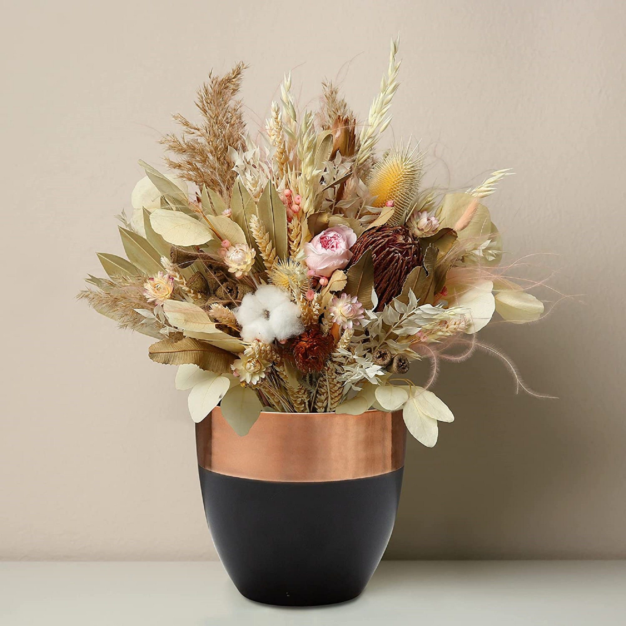 Jinfa Dekovase Jinfa Blumentöpfe Keramik Innenbereich Übertöpfe Ton Vase Übertopf für 3 den