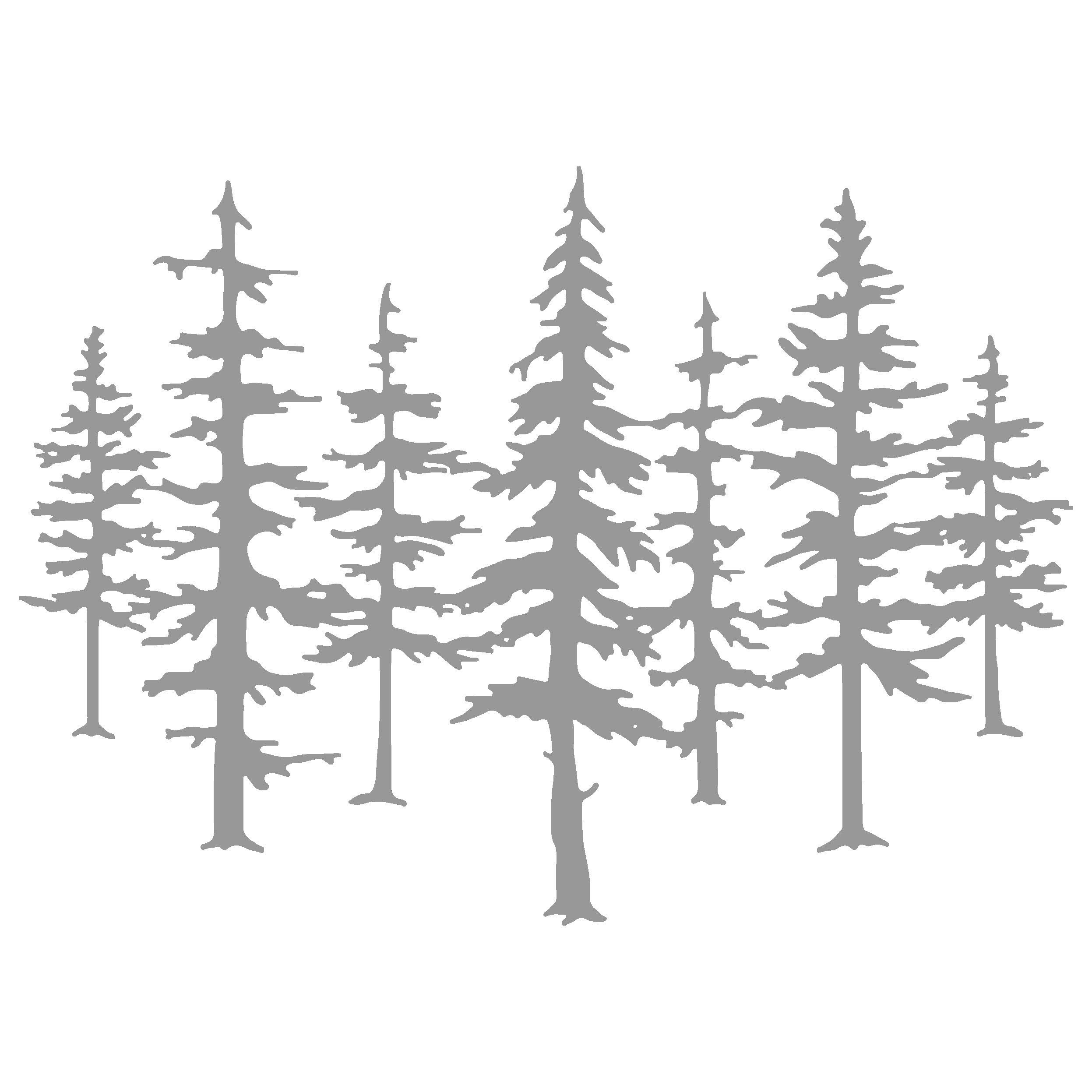 Jumpeak Wanddekoobjekt Kiefernwald kombiniert Metall kunst Wanddekorationen, literarische, Hergestellt aus Metall,Schwarz,weiß,Gold, Silber74*53cm