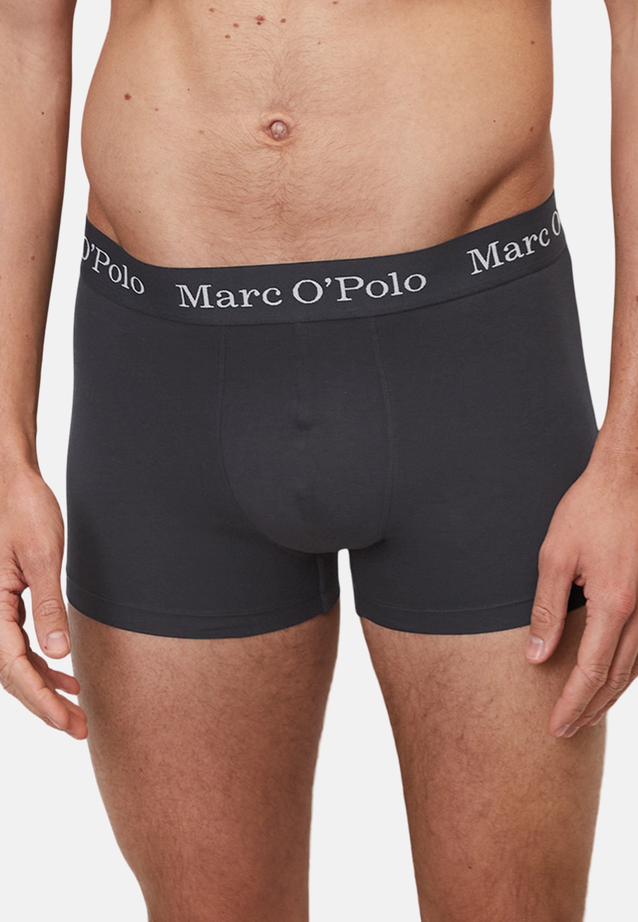 Marc O'Polo Retro Boxer 6er / 6-St) Eingriff Pant (Spar-Set, Cotton Ohne Short - Melange Baumwolle Black/Navy/Grey - Organic Long - Pack Elements