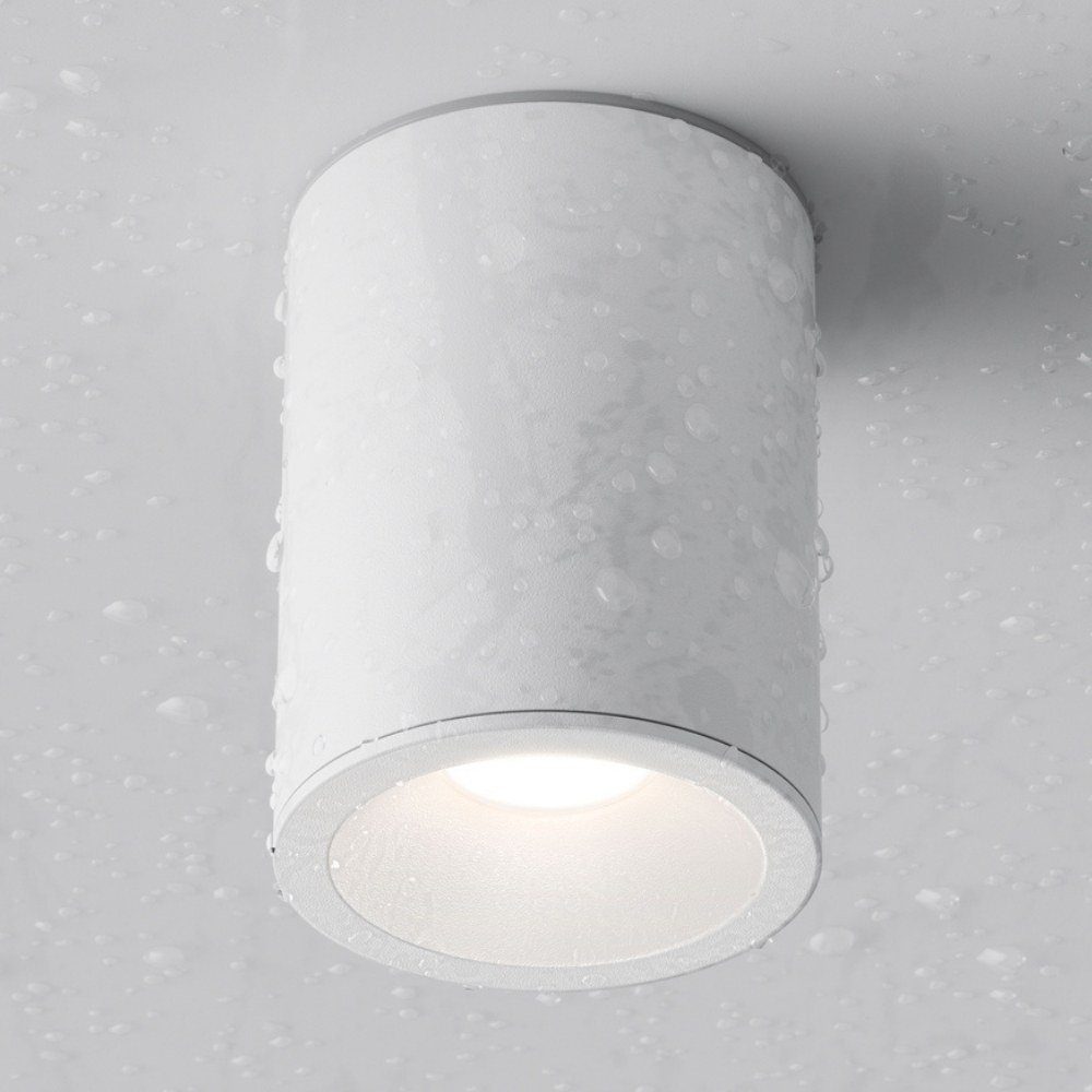 Maytoni Badezimmer warmweiss, Badleuchte, Nein, Leuchtmittel IP65 Weiß Zoom Badezimmerlampen, das 115mm, Angabe, Lampen keine für enthalten: in Deckenaufbauleuchte Spiegelleuchte GU10