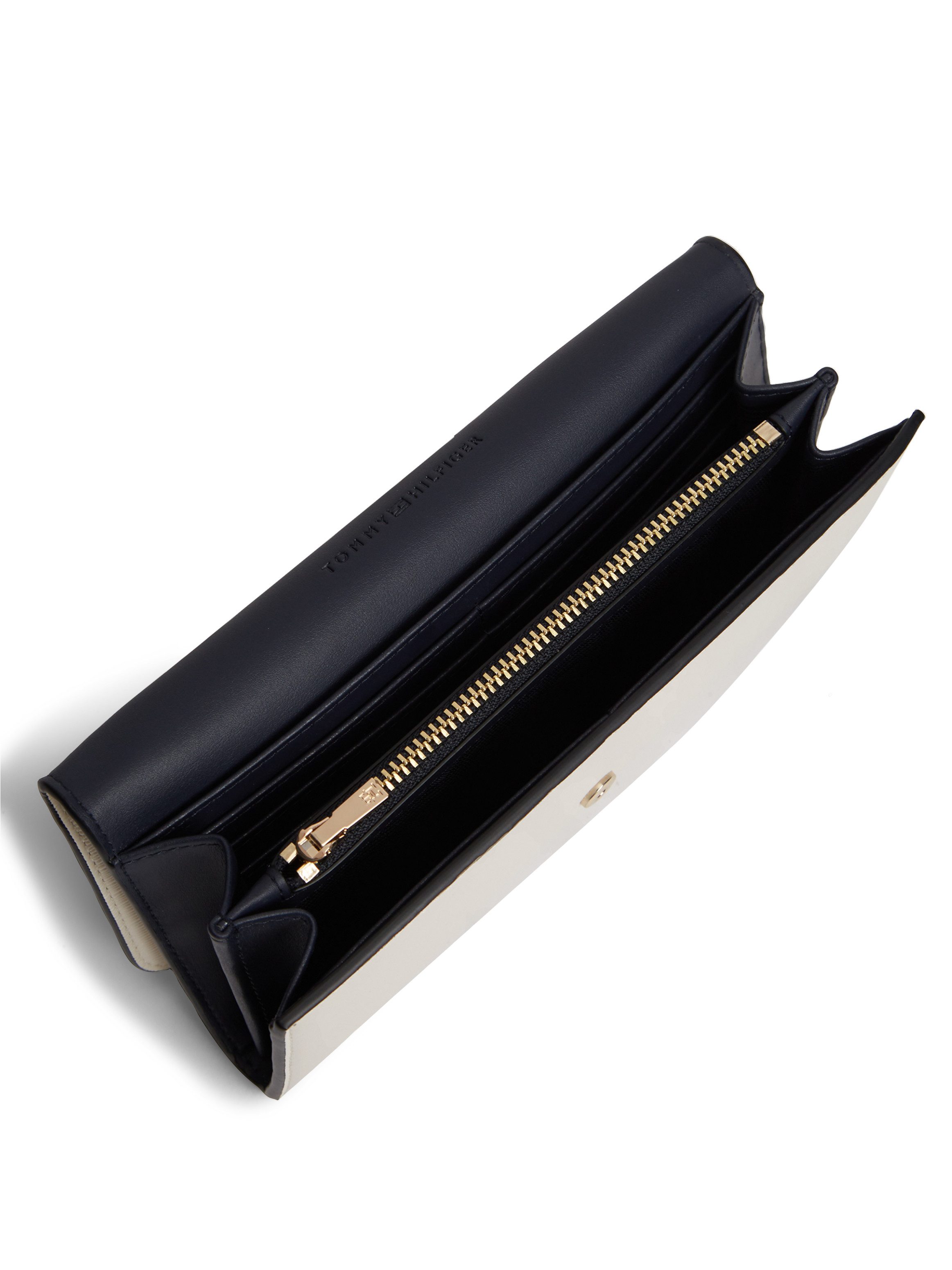Tommy Hilfiger Geldbörse TH MODERN LRG FLAP WALLET, Damen Geldbeutel, Portemonnaie mit Logo-Schriftzug