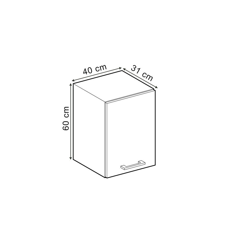 Vicco Hängeschrank R-Line, Beton/Anthrazit, 40 cm (1-St)