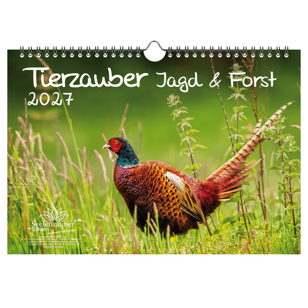 Seelenzauber Wandkalender Tierzauber Jagd & Forst DIN A4 Kalender für 2027 - Seelenzauber