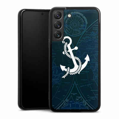 DeinDesign Handyhülle Anker Landkarte Segeln Sailors Style, Samsung Galaxy S22 Silikon Hülle Bumper Case Handy Schutzhülle