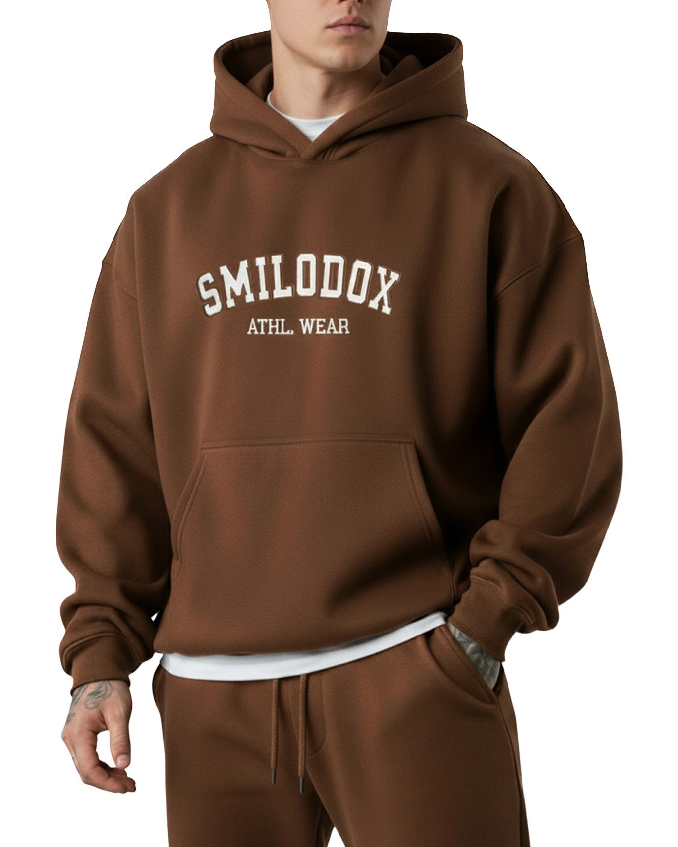 Hoodie Kayson, Oversize Kapuzenpullover, Frontprint, große Kapuze Sweatshirt