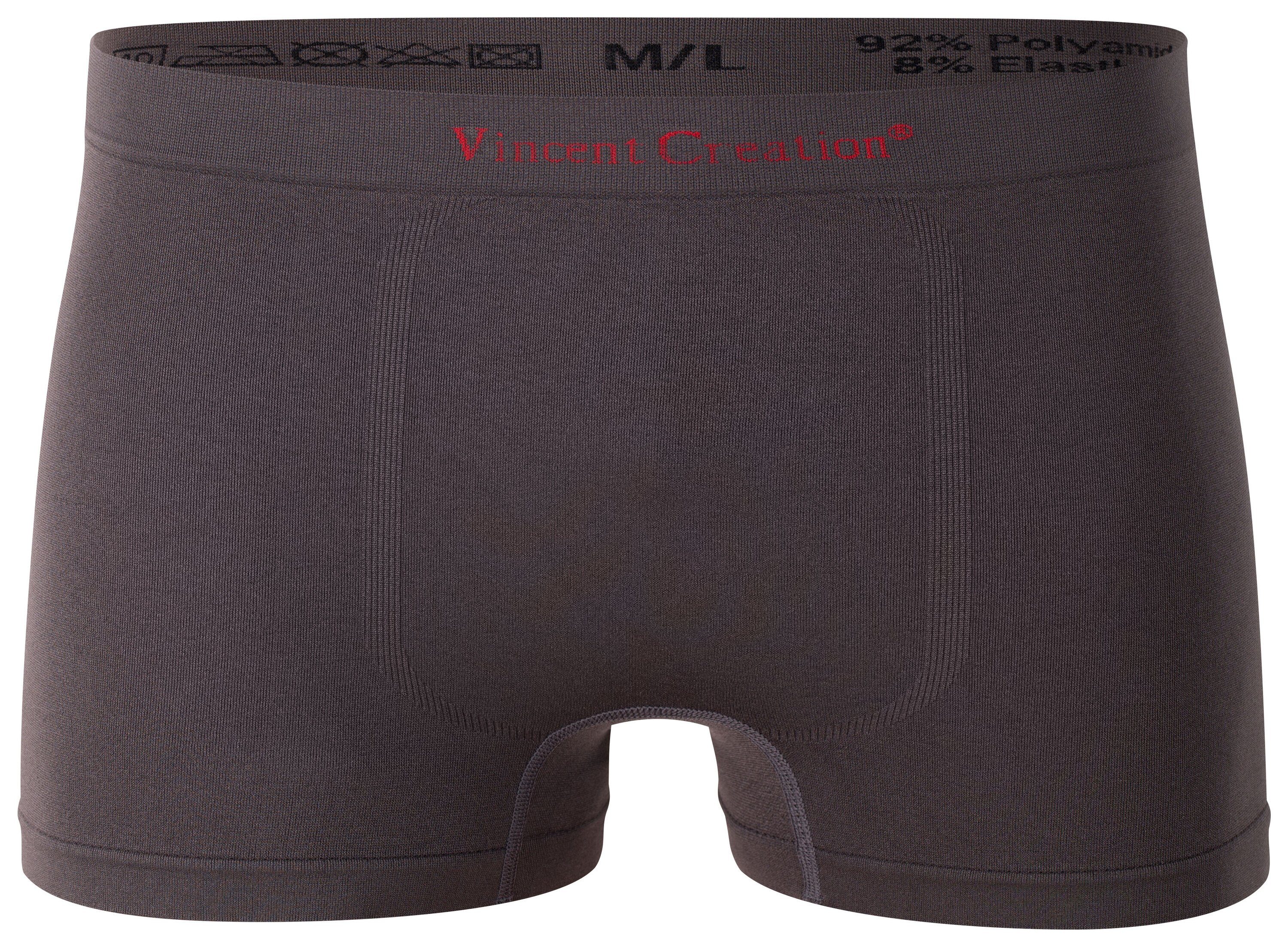 (12-St) - 12er Pack, Creation® Microfaser-Qualität Boxershorts grau Vincent weiche Microfaser Seamless