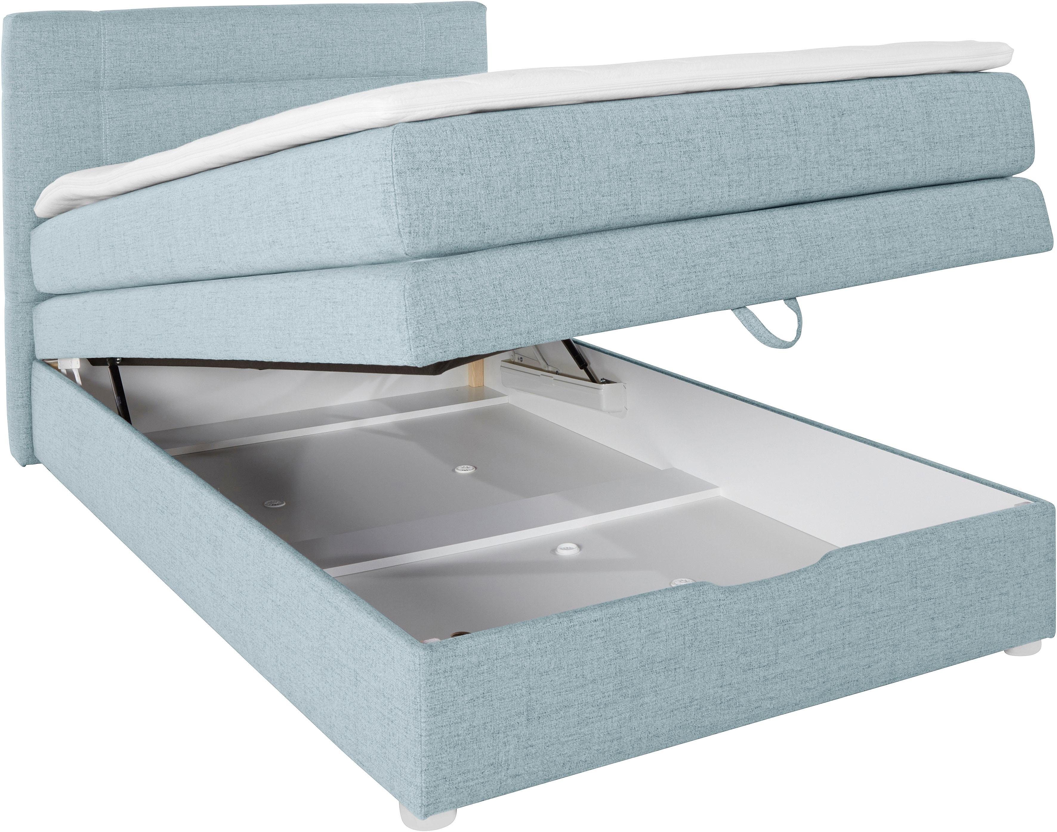 Jockenhöfer Gruppe Boxspringbett Carmen, mit Bettkasten und Topper, erhältlich in 120 & 140cm Breite