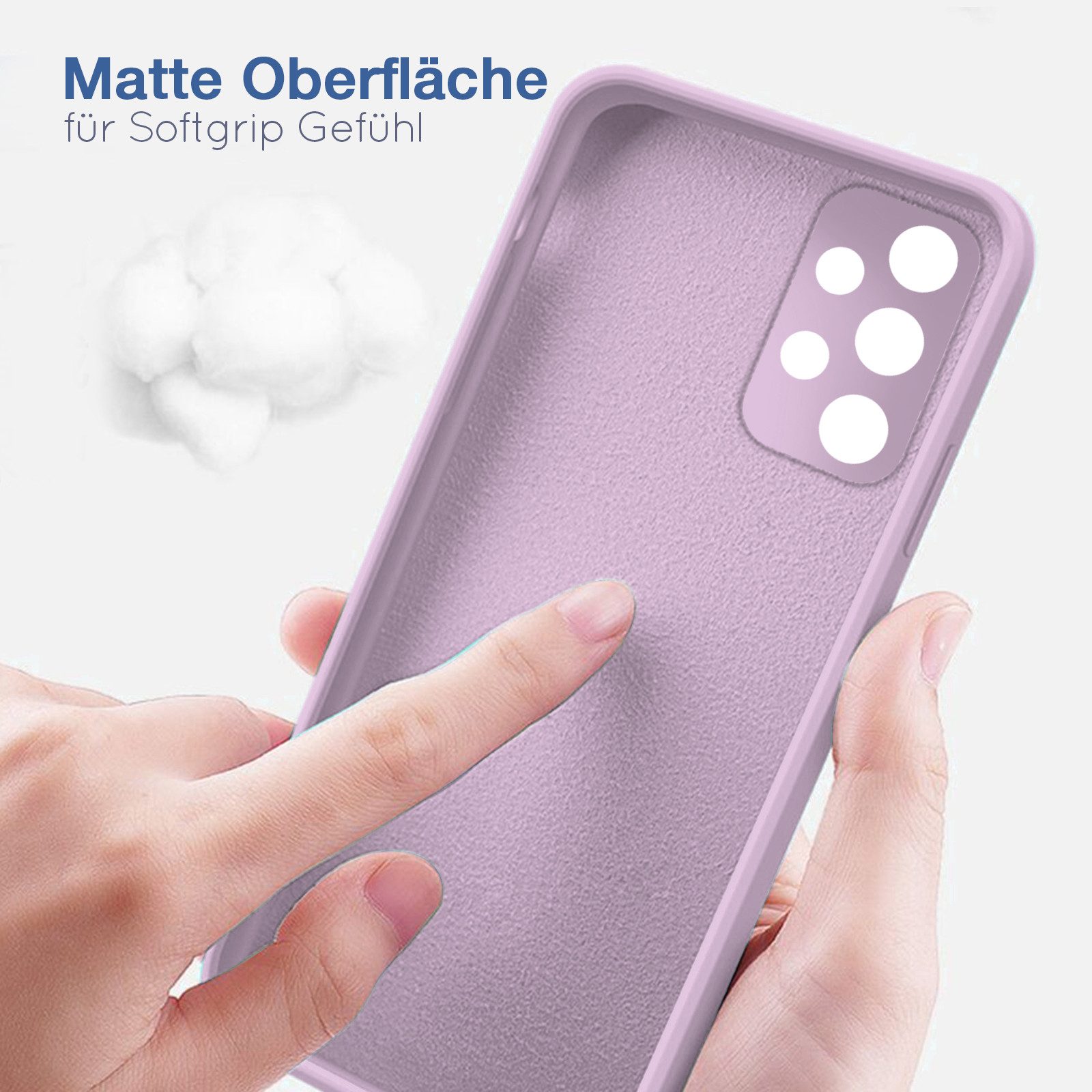 Tec-Expert Handyhülle SoftGrip Cover Hülle für Samsung Galaxy A52s 5G, Handy Case Bumper integrierter Kameraschutz flexibel – Bild 4 von 5