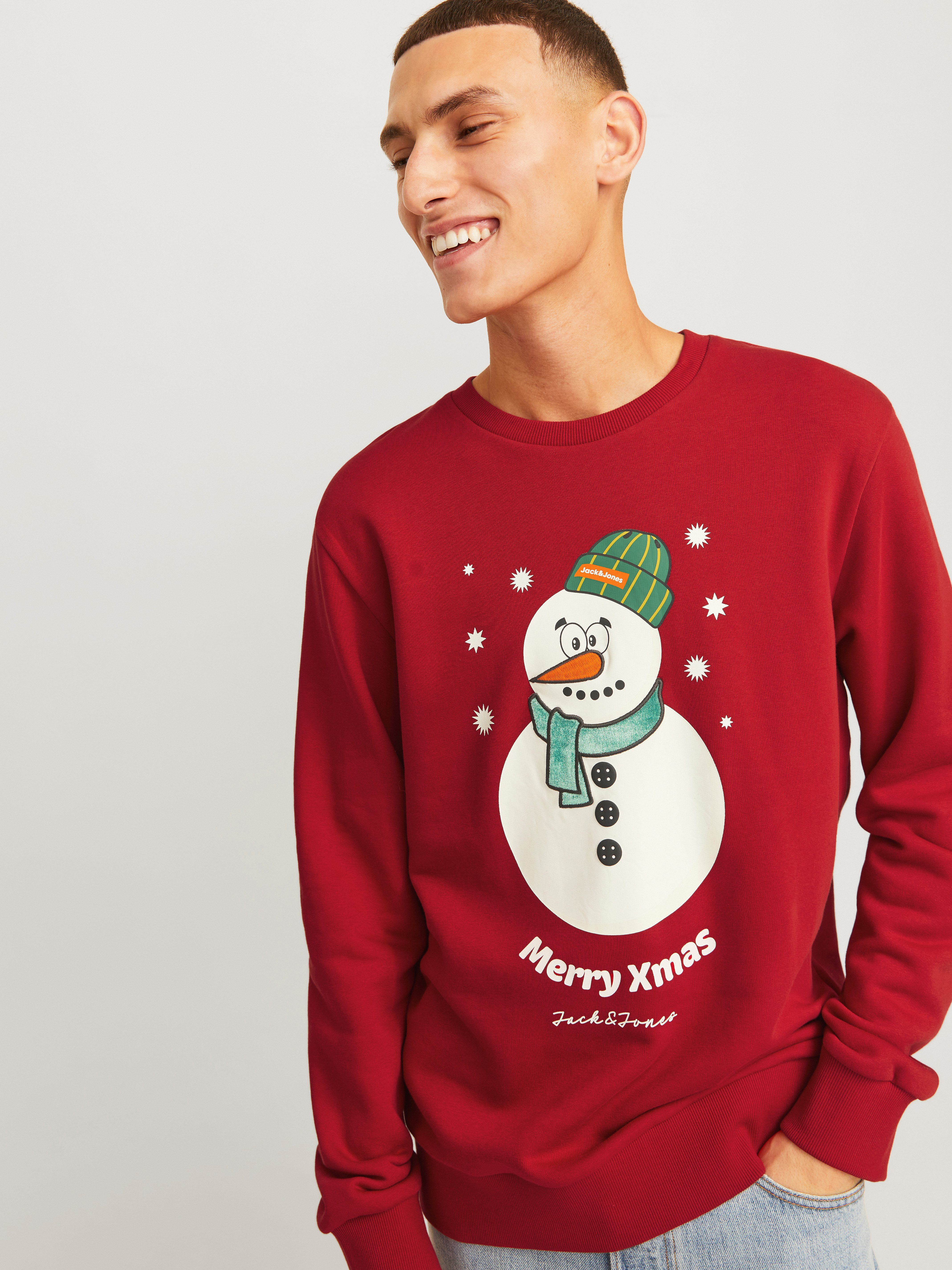 Jack & Jones Sweatshirt JJXMAS JOLLY SWEAT CREW NECK günstig online kaufen