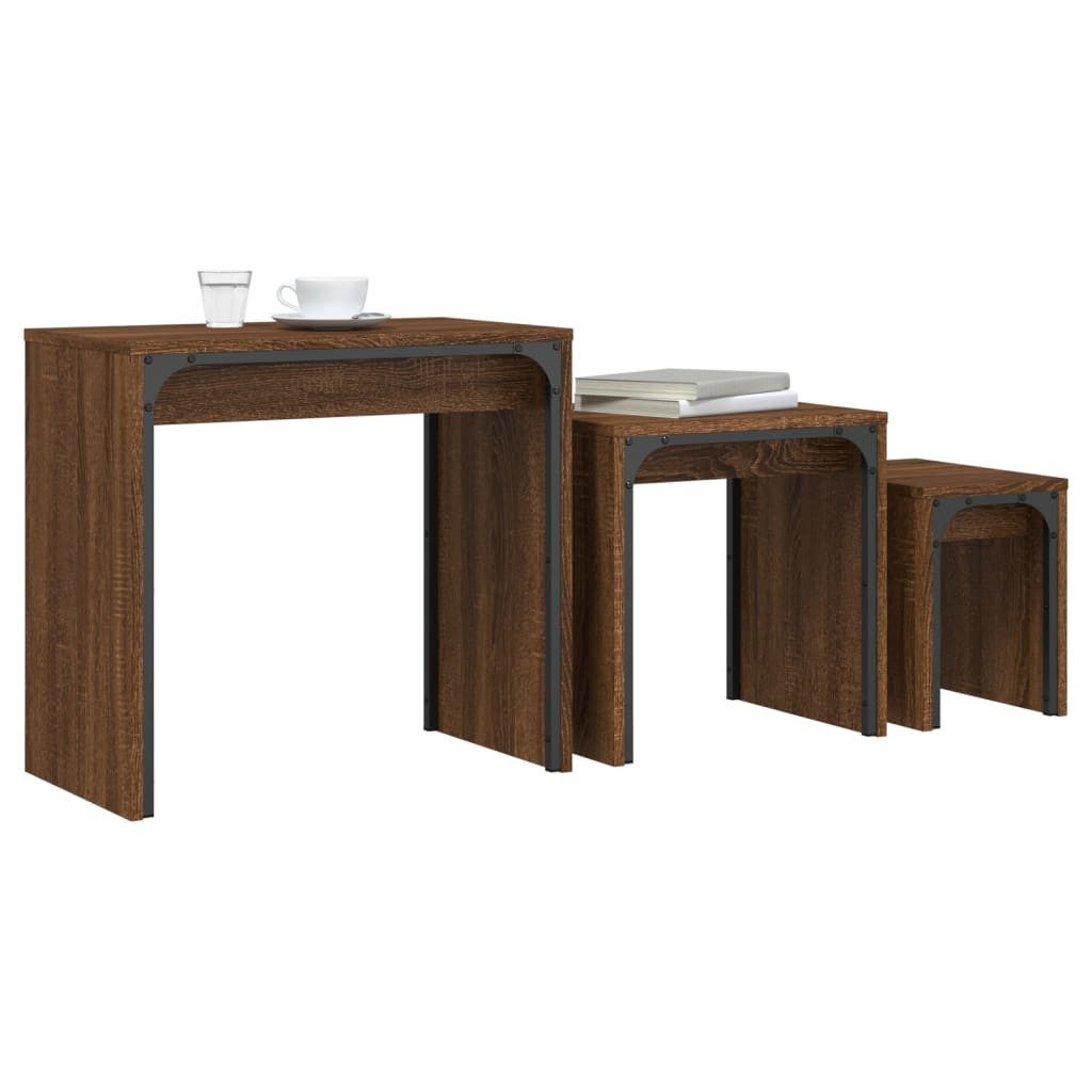 vidaXL Couchtisch Satztische 3 Stk. Braun günstig online kaufen