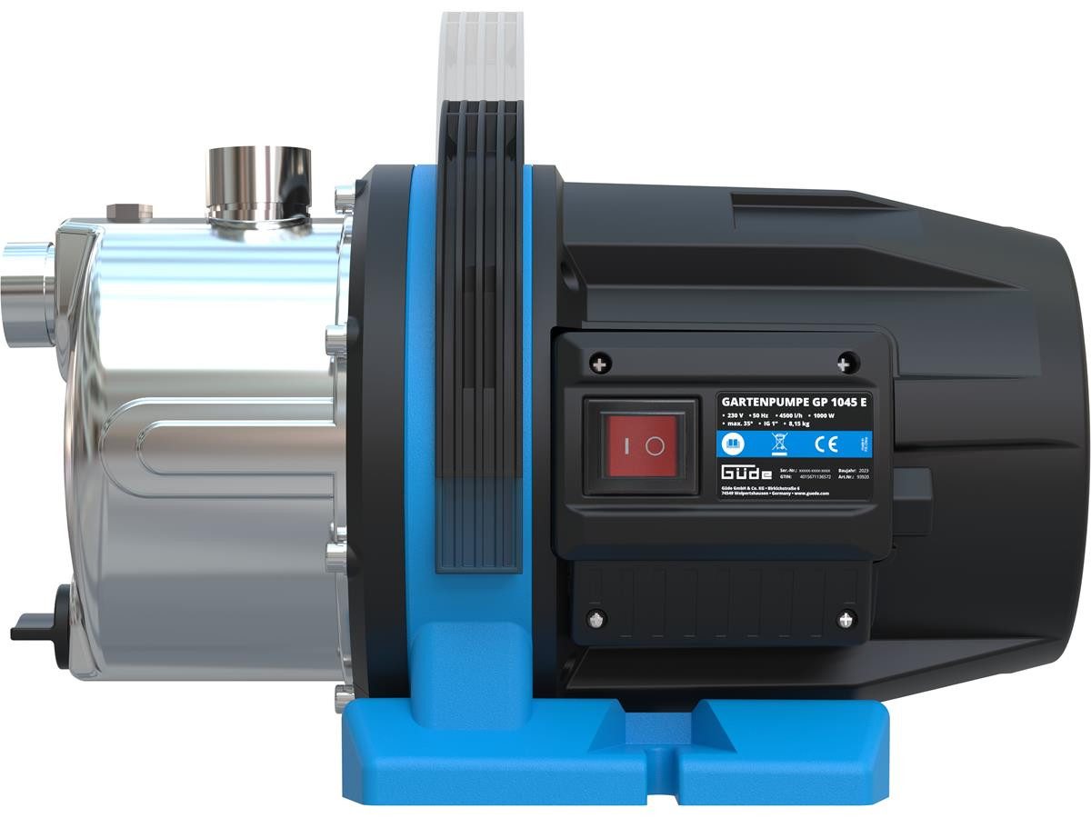 Güde Gartenpumpe GP 1045 E, 1,0 kW Motorleistung, 4500 l/h max. Fördermenge, 8 m max. Ansaughöhe