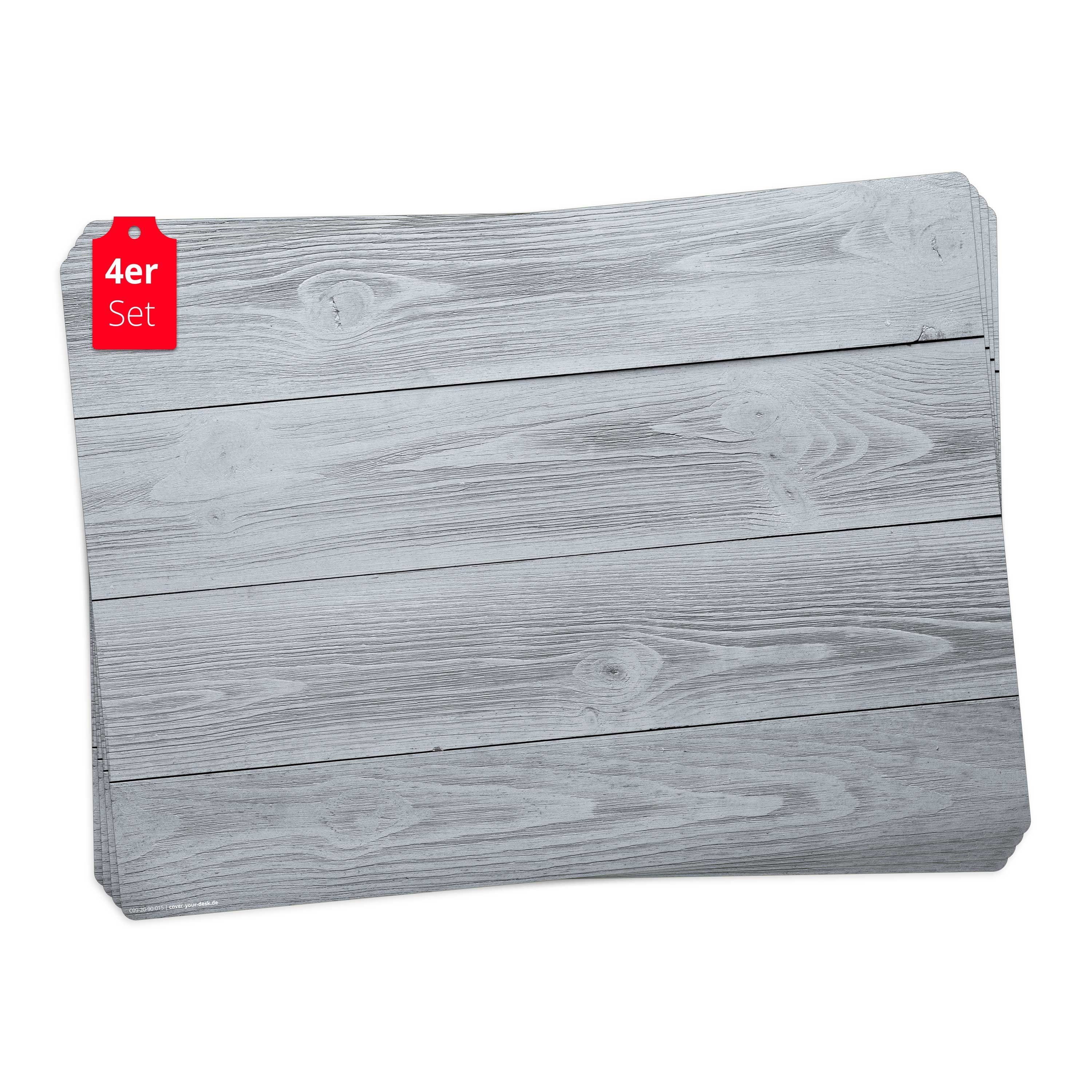Platzset Tischset, Platzset abwaschbar - Graue Holzbretter Hintergrund