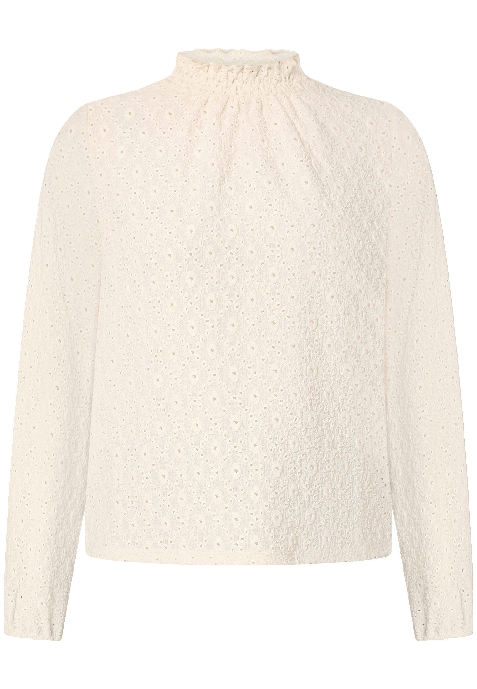 Zero Klassische Bluse Damen mit Lochmuster