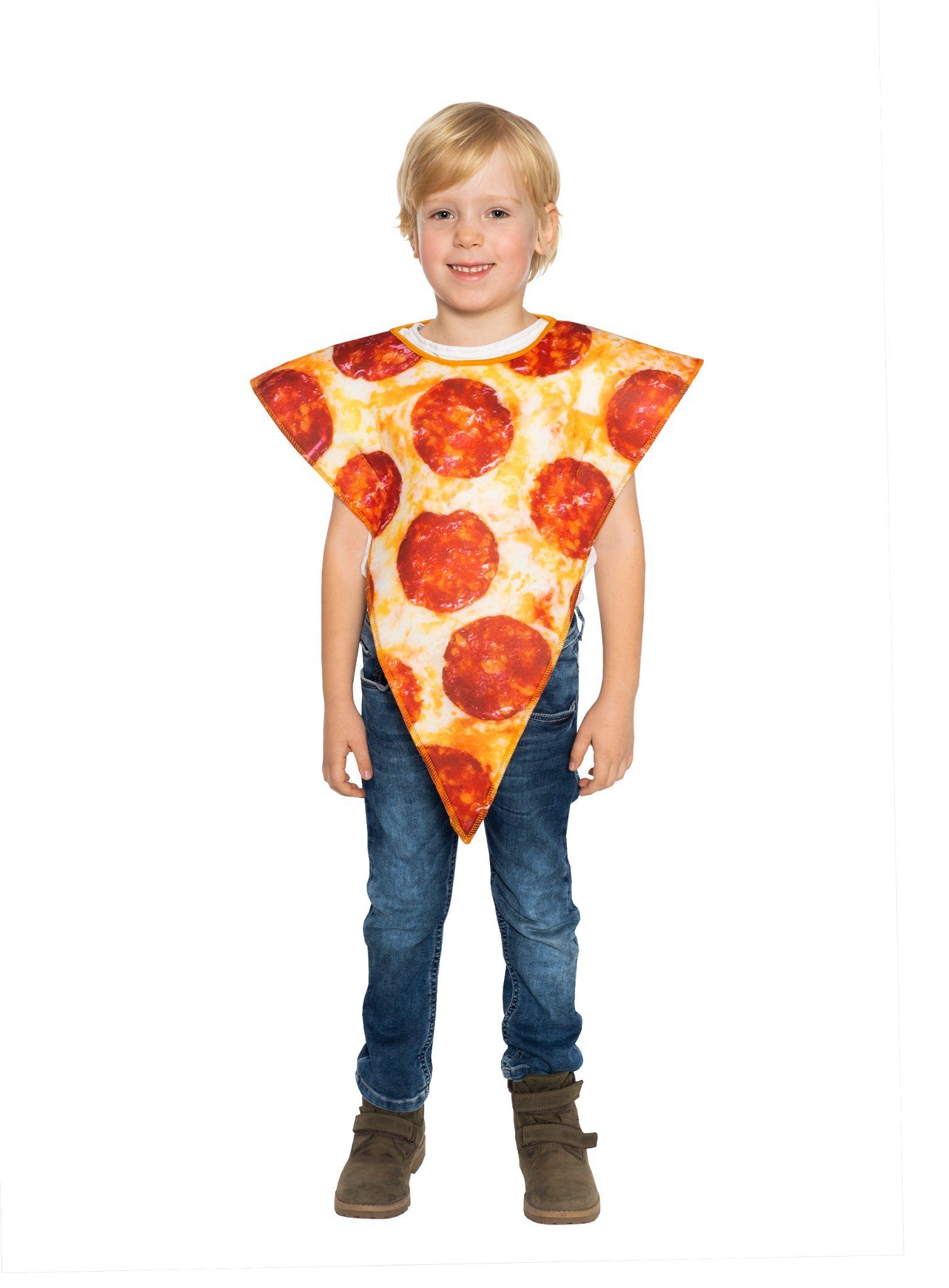 Maskworld Kostüm Pizza Stück, Die Kleinen kriegen auch ein Stück: Pizza zum Anziehen