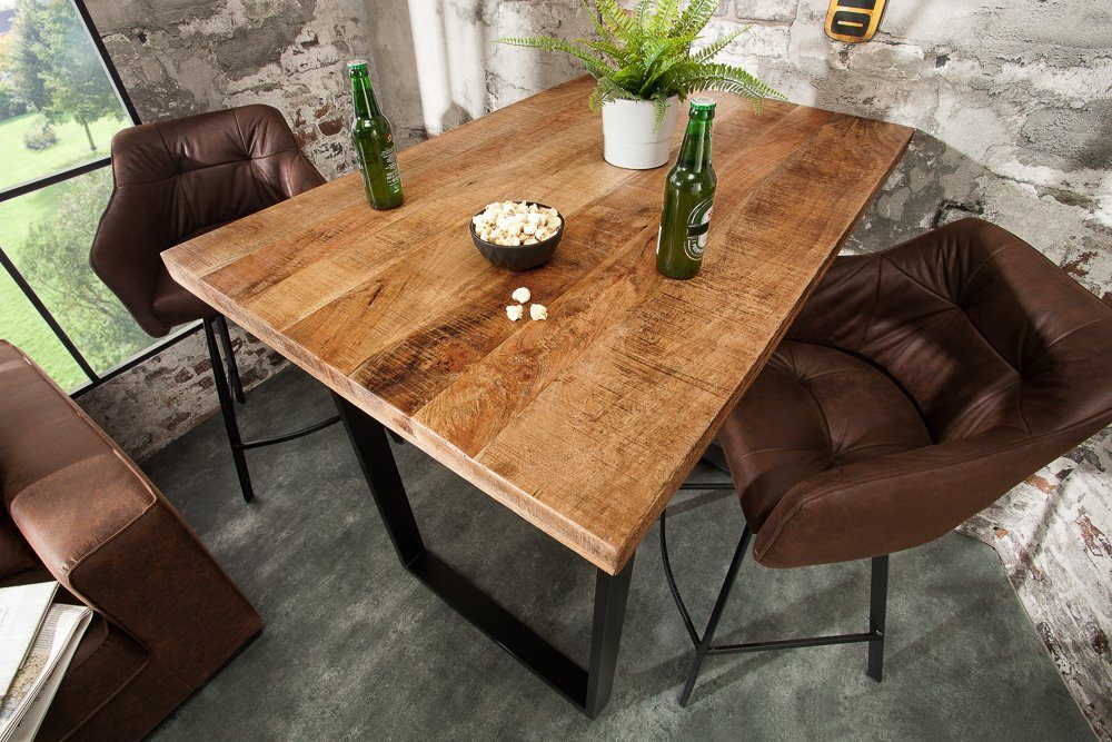 riess-ambiente Bartisch IRON CRAFT 120cm natur, Küche · Massivholz · eckig günstig online kaufen