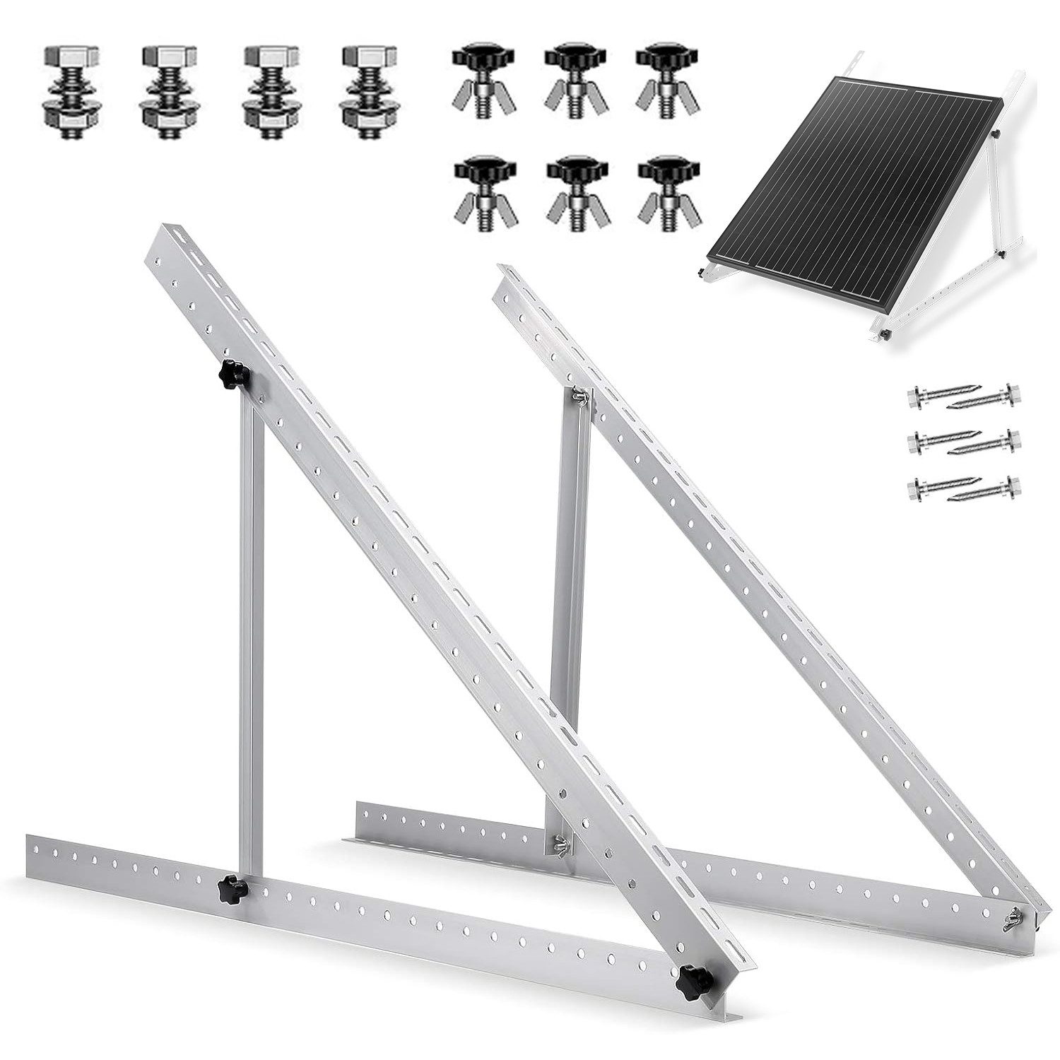 Solarmodul-Halterung 2er Solarmodul Halterung aus Aluminium für Generate balkonkraftwerk
