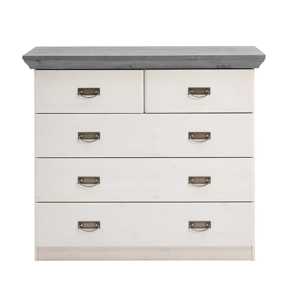 Pharao24 Schubkastenkommode Algaro, aus Massivholz